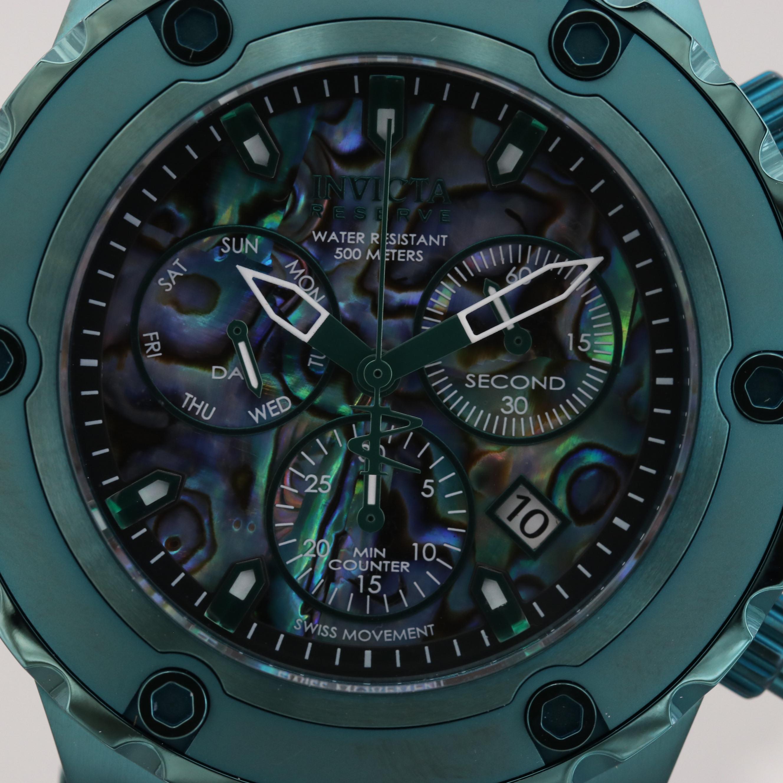 Invicta Reserve Specialty Subaqua Stainless Steel Watch With Abalone Dial