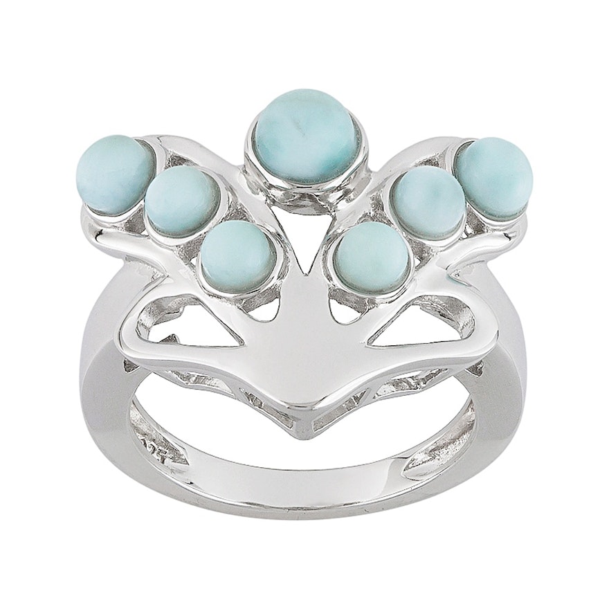 Sterling Silver Larimar Ring