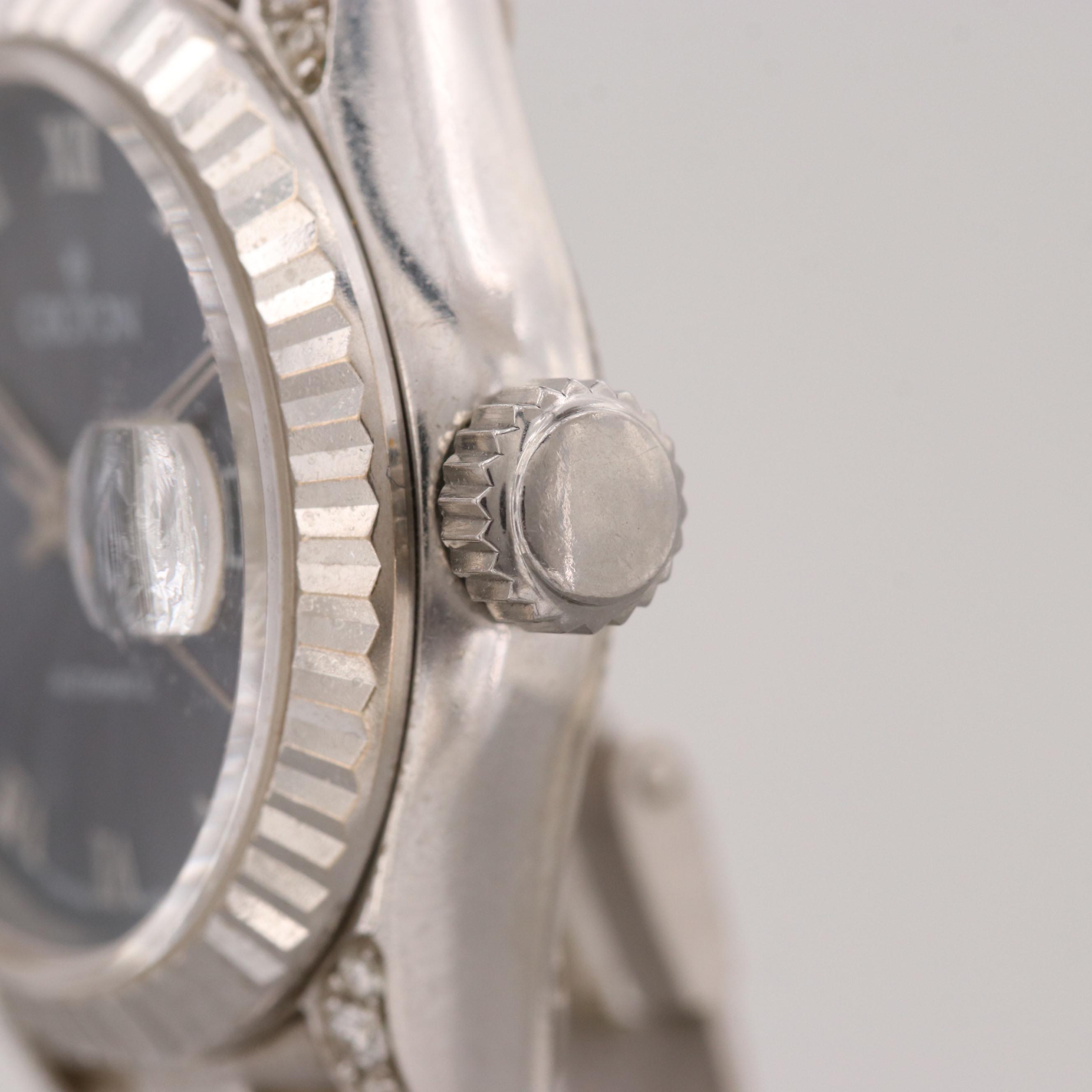 Croton 18K White Gold and Diamonds Automatic Watch