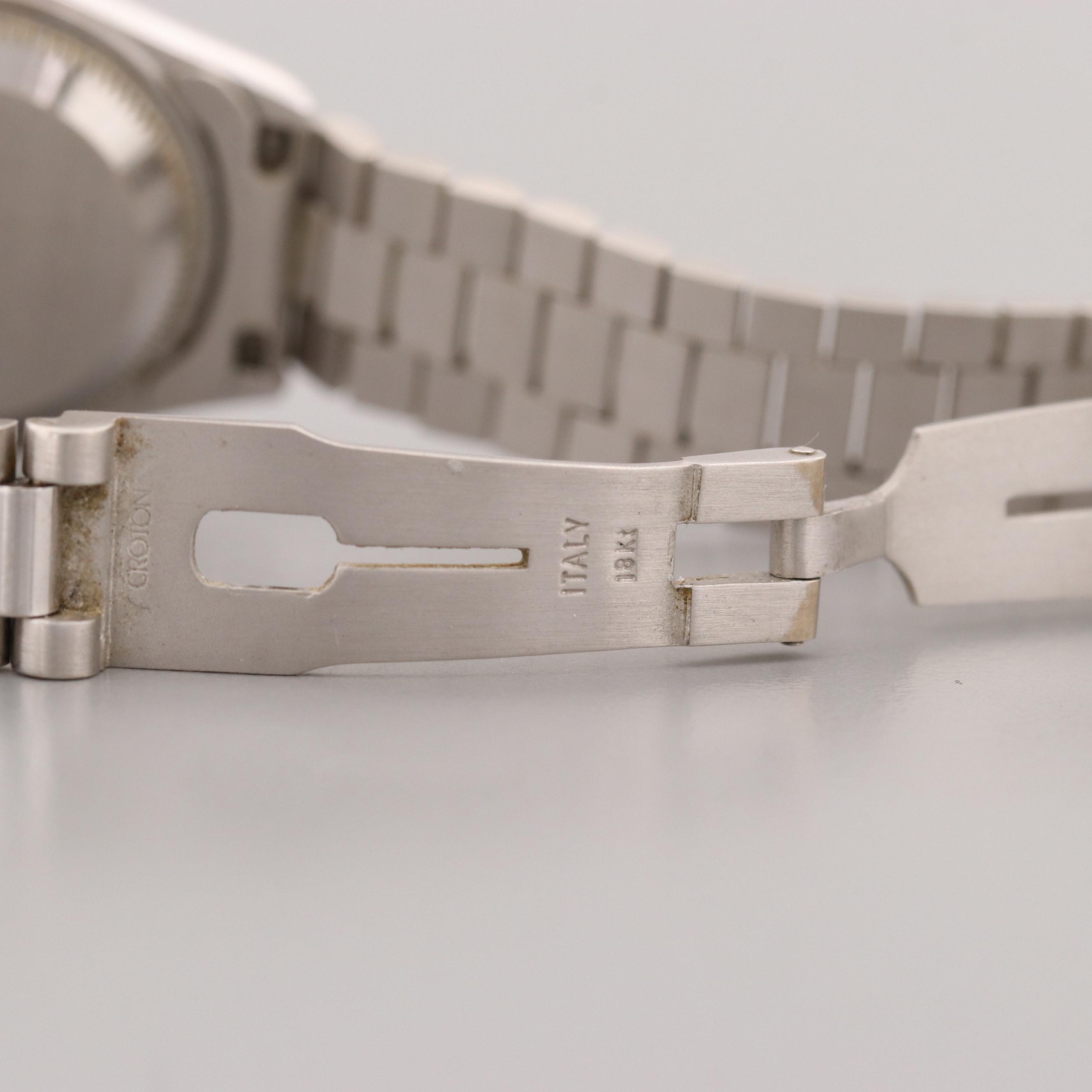 Croton 18K White Gold and Diamonds Automatic Watch