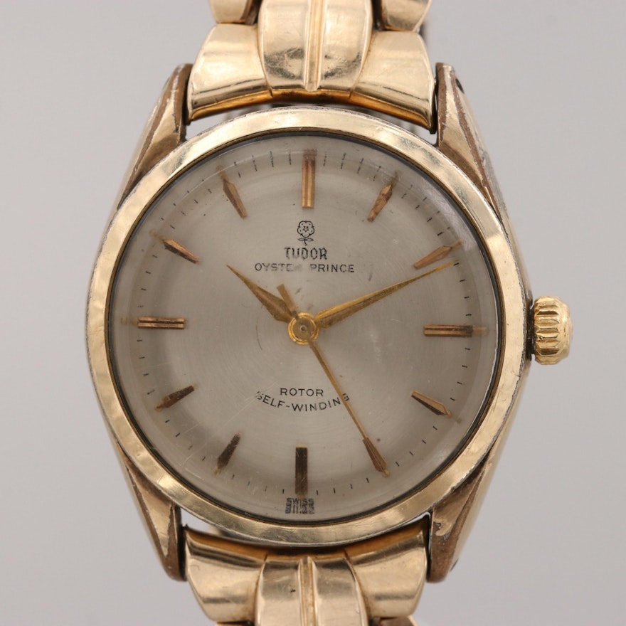 Vintage Tudor Oyster Prince Gold Tone Automatic Wristwatch
