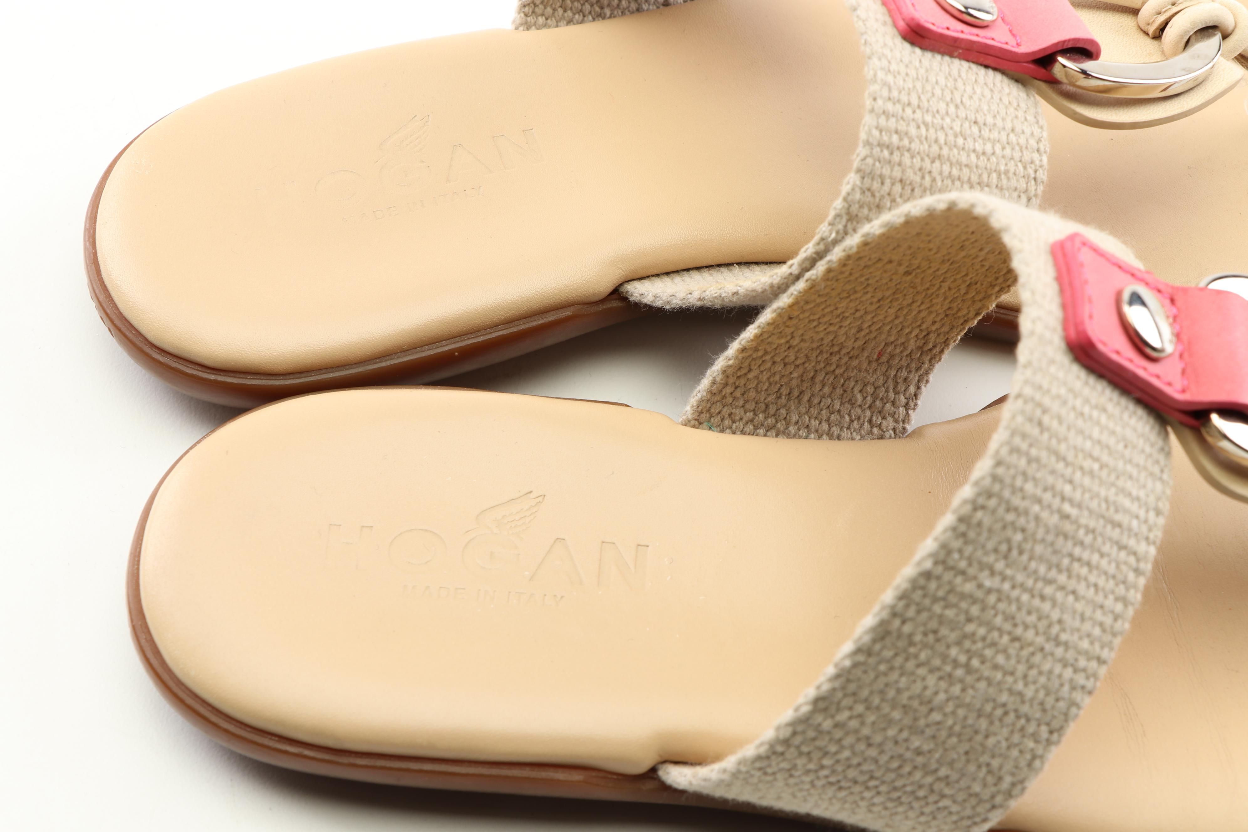 The Car Shoe for Prada Suede Flats and Hogan Thongs