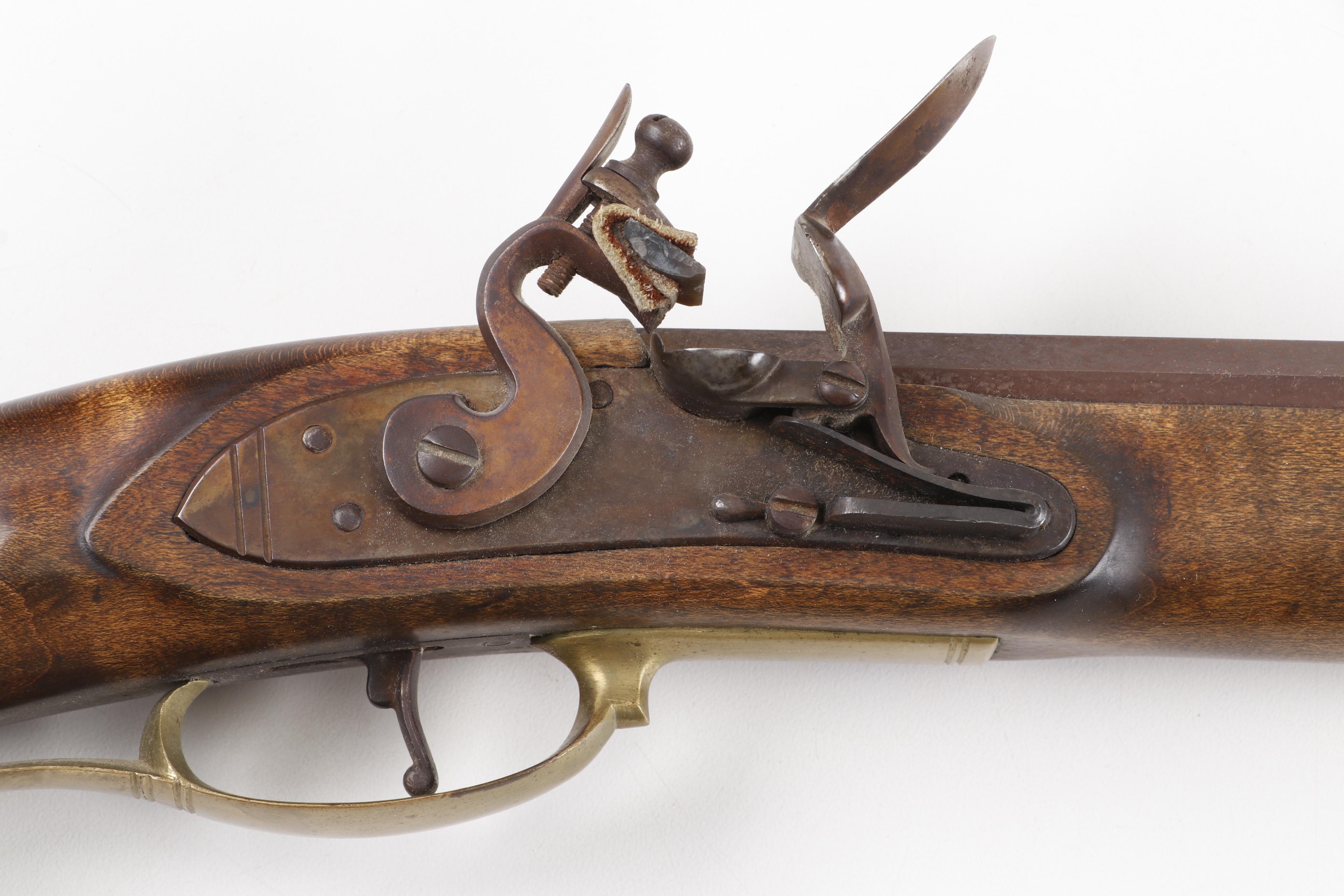 Flintlock Kentucky Long Rifle with Tiger Maple Stock, Late 18th/Early 19th Cent.