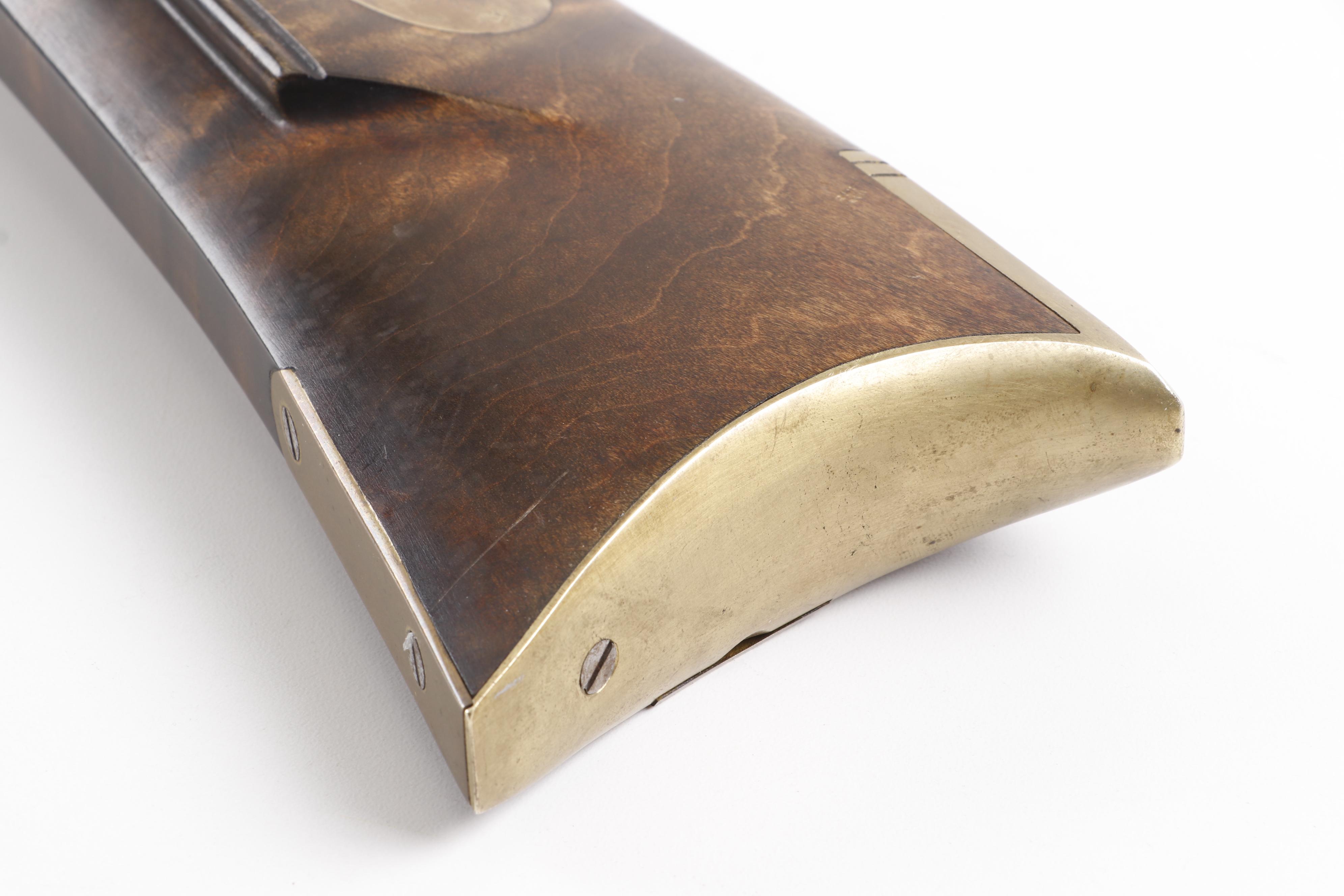 Flintlock Kentucky Long Rifle with Tiger Maple Stock, Late 18th/Early 19th Cent.