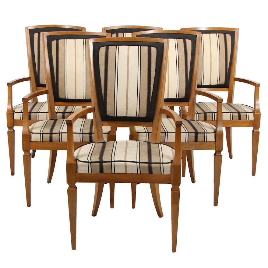 Vintage Upholstered Dining Chairs, Set of Six