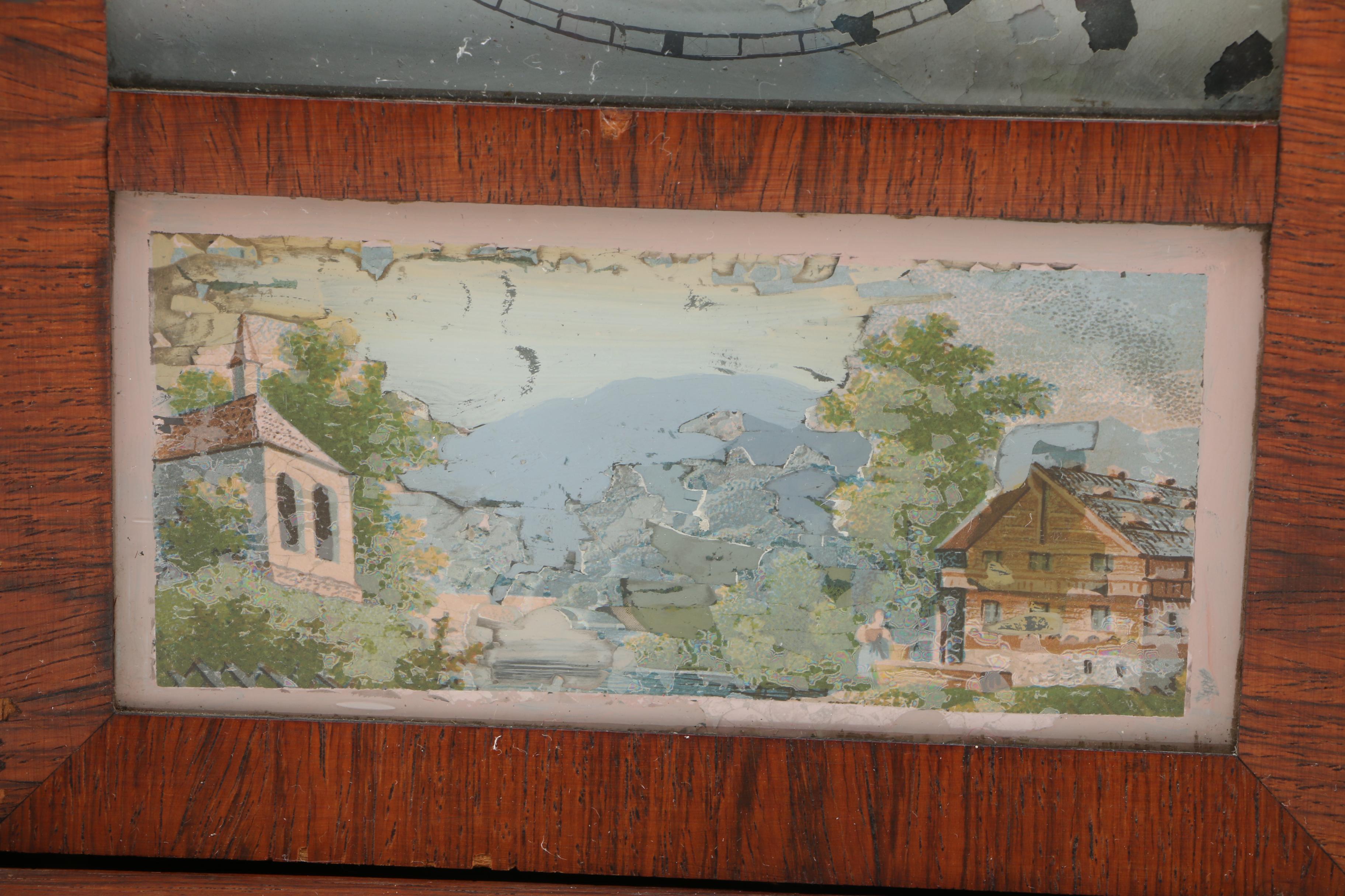 Seth Thomas Mantel Clock with Chromolithograph Alpine Scene