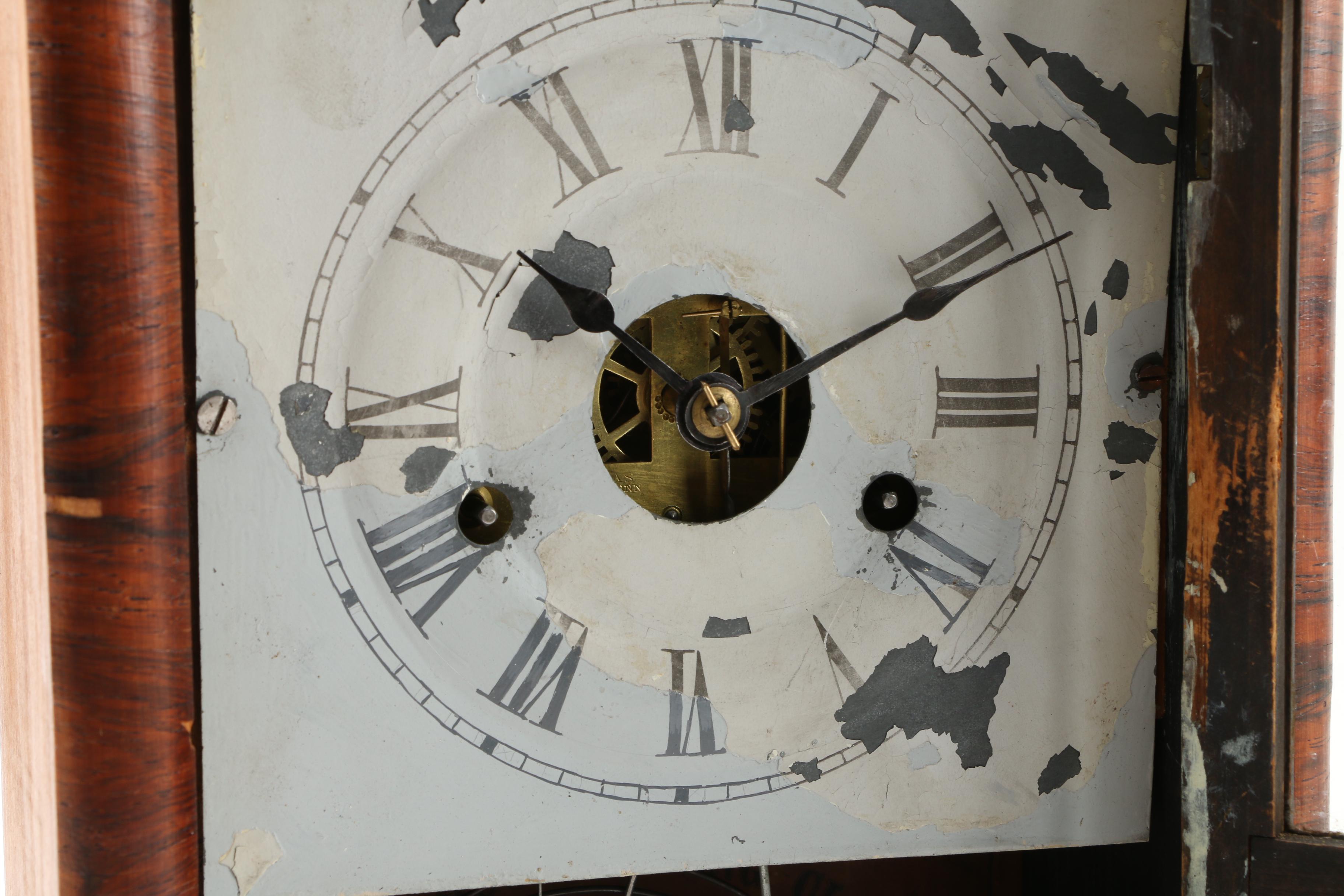 Seth Thomas Mantel Clock with Chromolithograph Alpine Scene