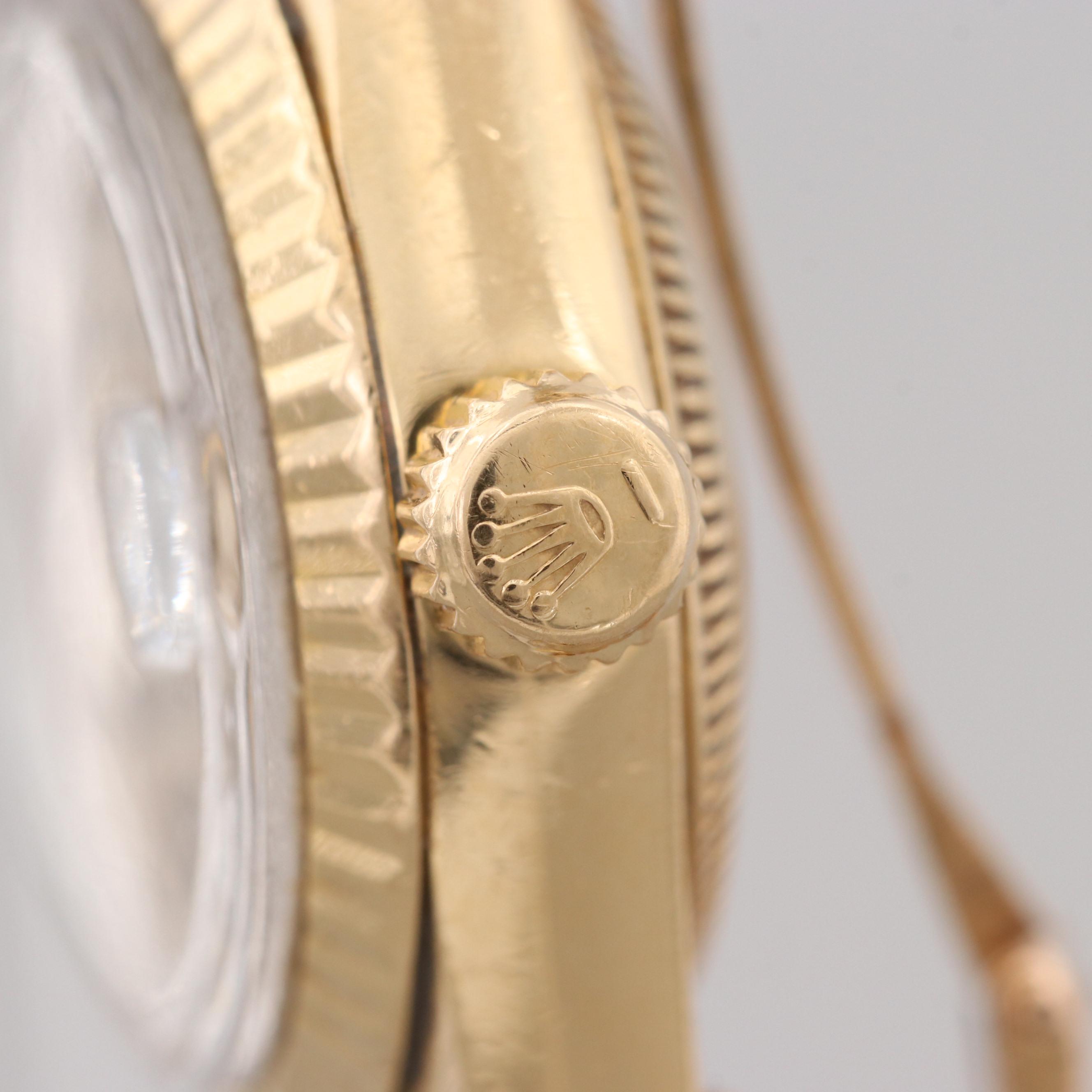 Vintage Rolex Datejust 18K Yellow Gold Automatic Watch, 1980