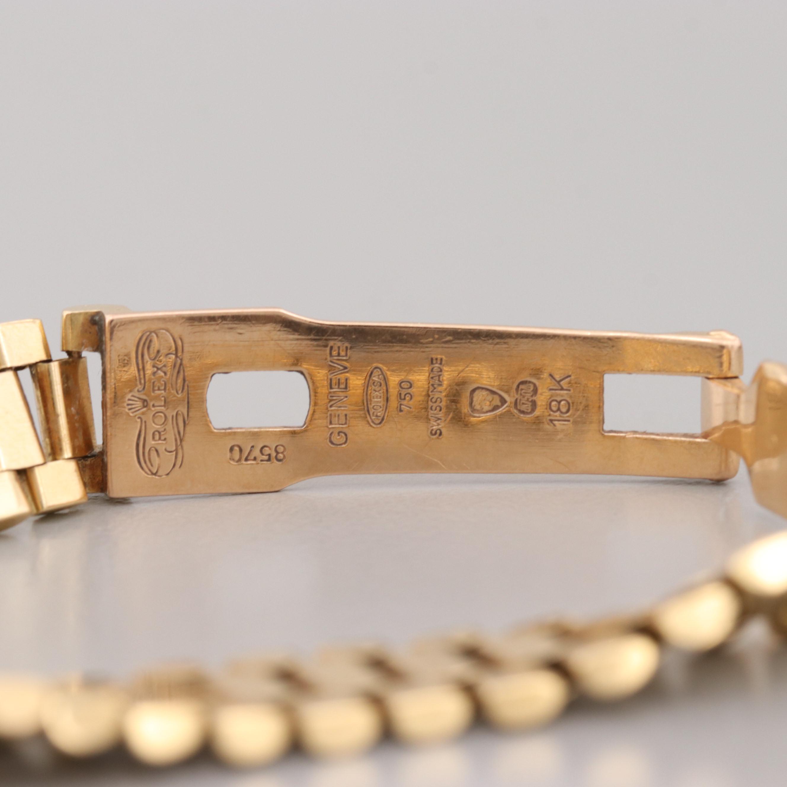 Vintage Rolex Datejust 18K Yellow Gold Automatic Watch, 1980