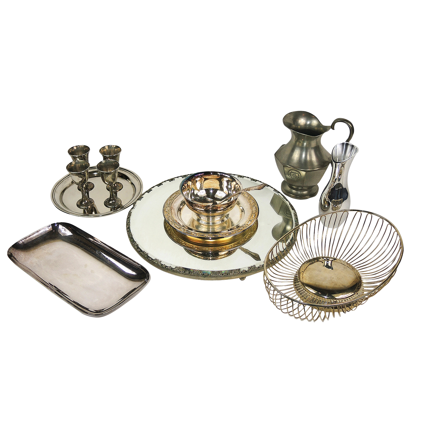 Silverplate and Metal Assorted Tableware