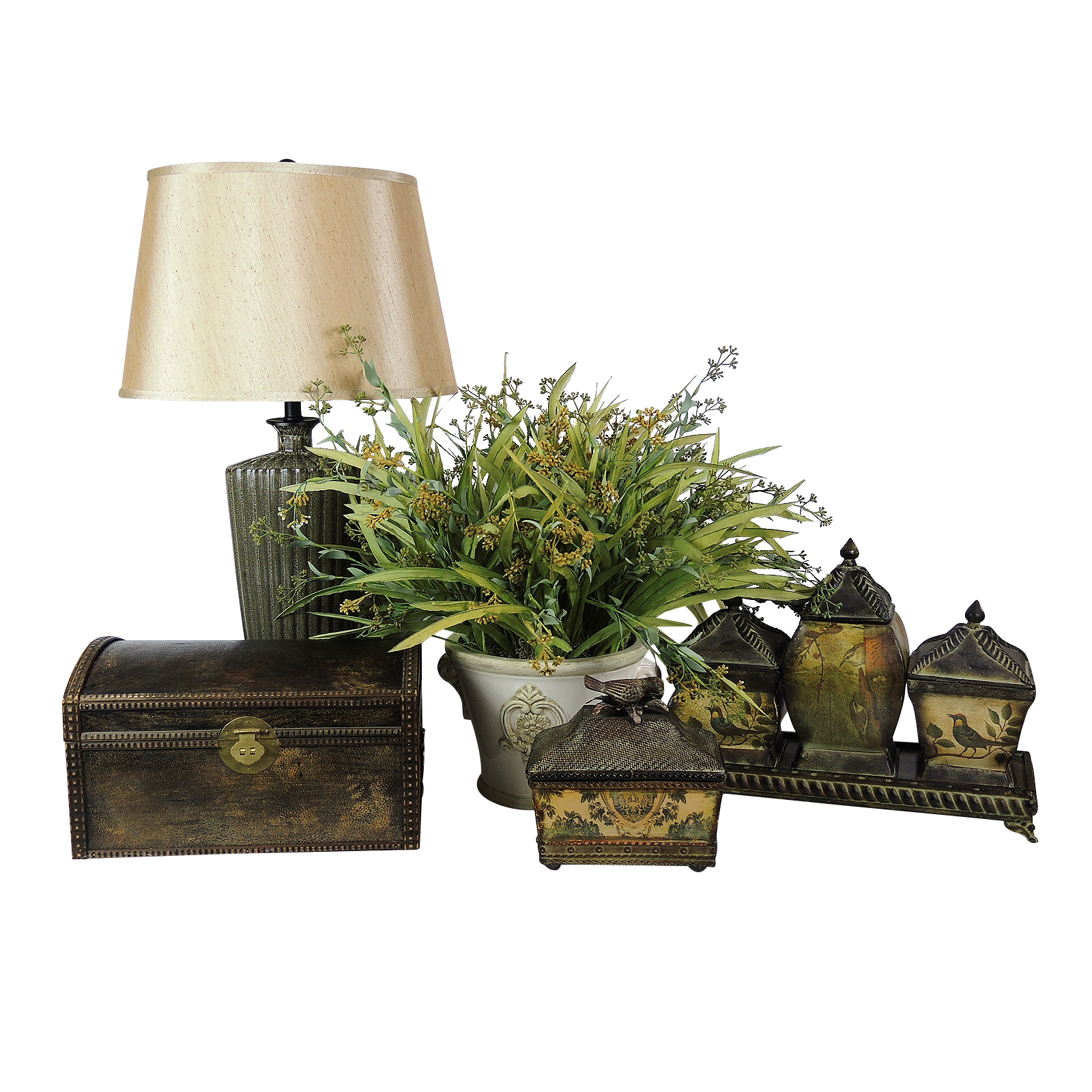 Home Decor Including Ceramic Glazed Table Lamp