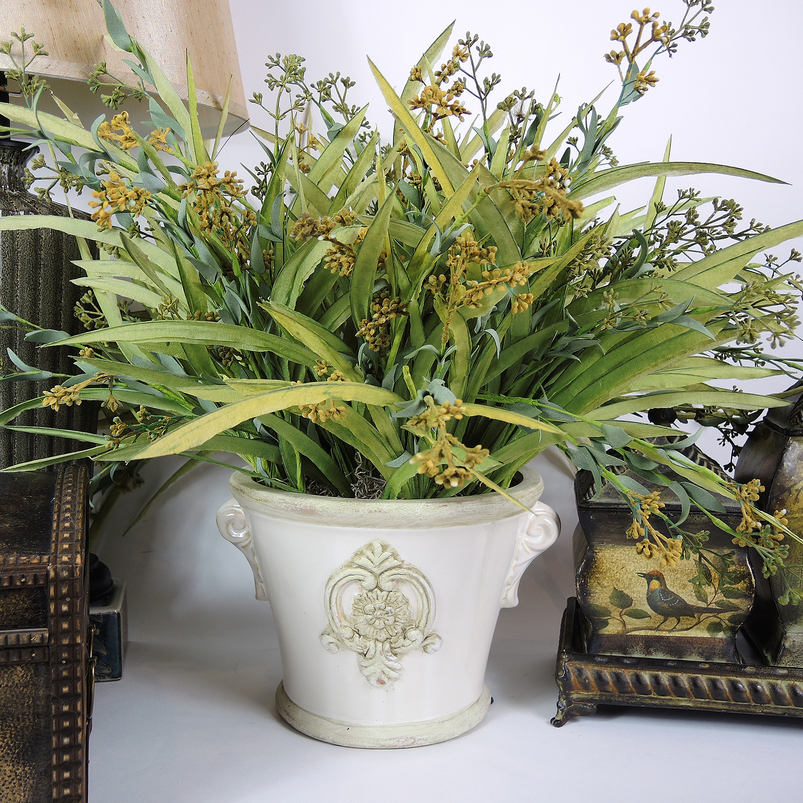 Home Decor Including Ceramic Glazed Table Lamp