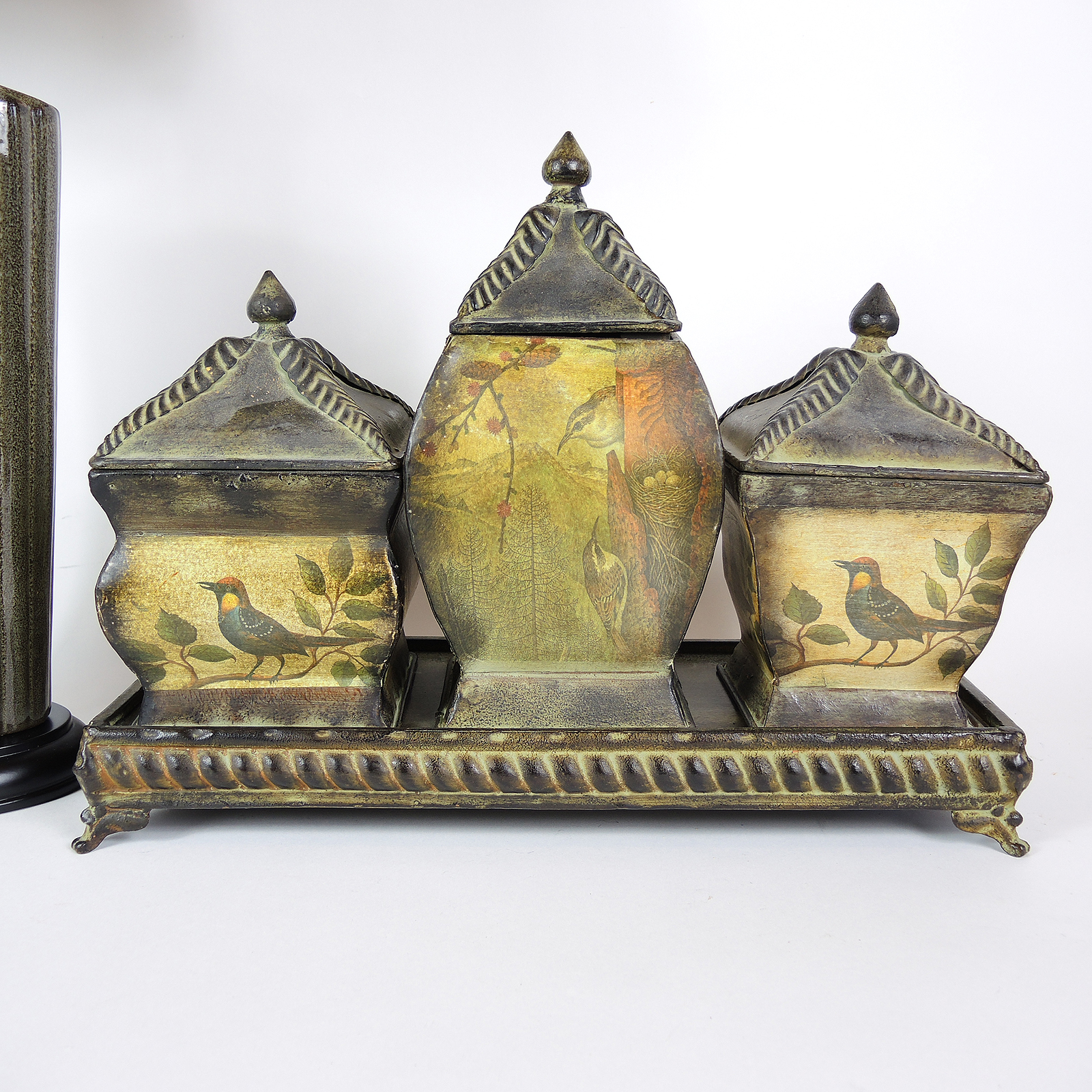 Home Decor Including Ceramic Glazed Table Lamp