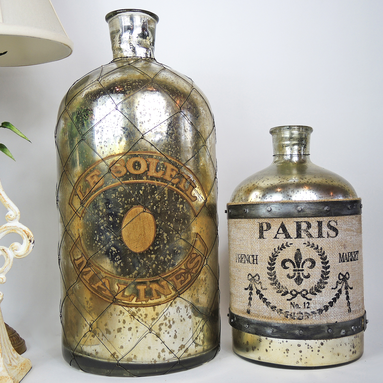 Paris Inspired Decor with Jars, Lamp, Book Box and Pitcher