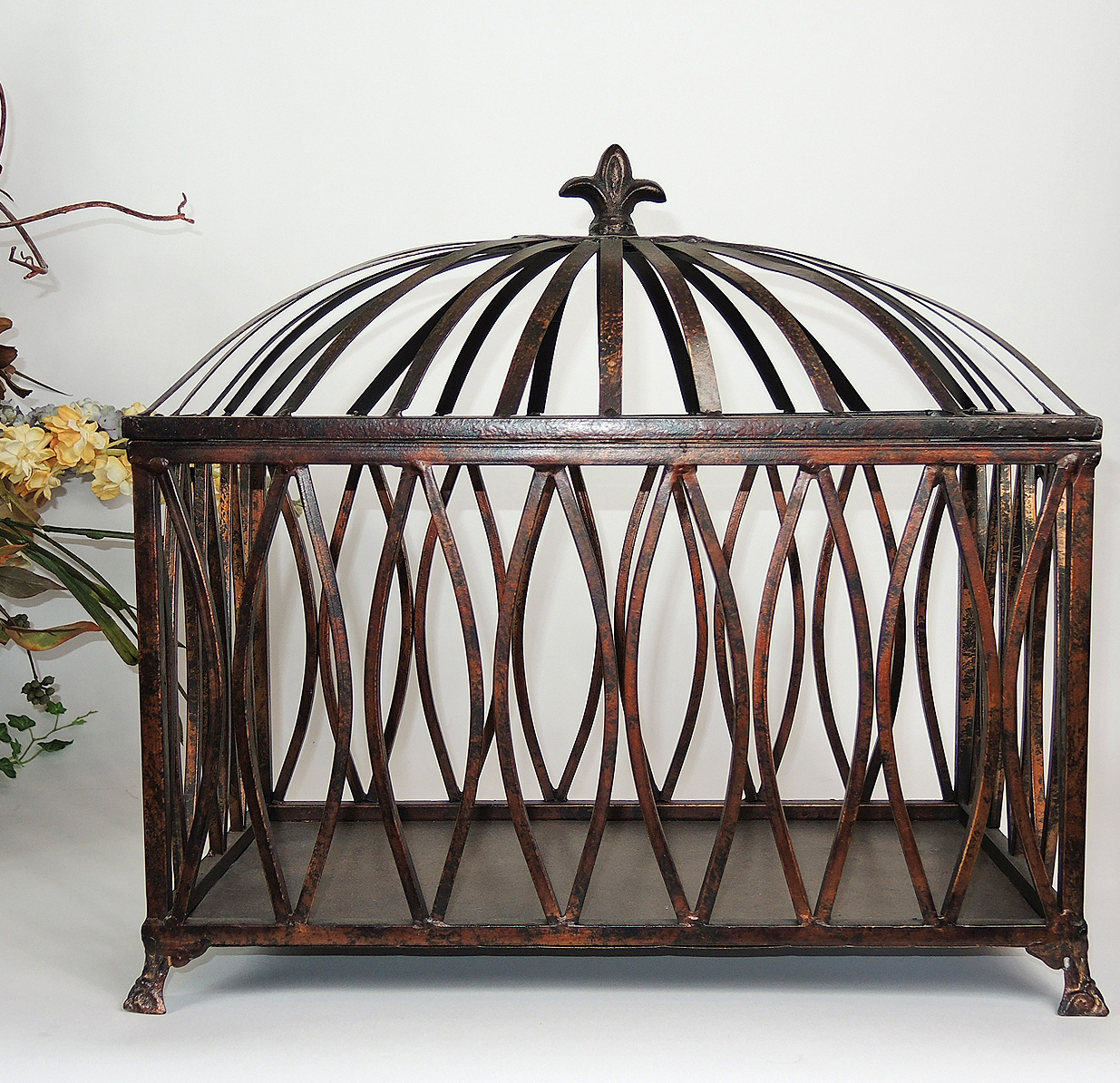 Floral Arrangements, Decorative Urns and Metal Table Boxes