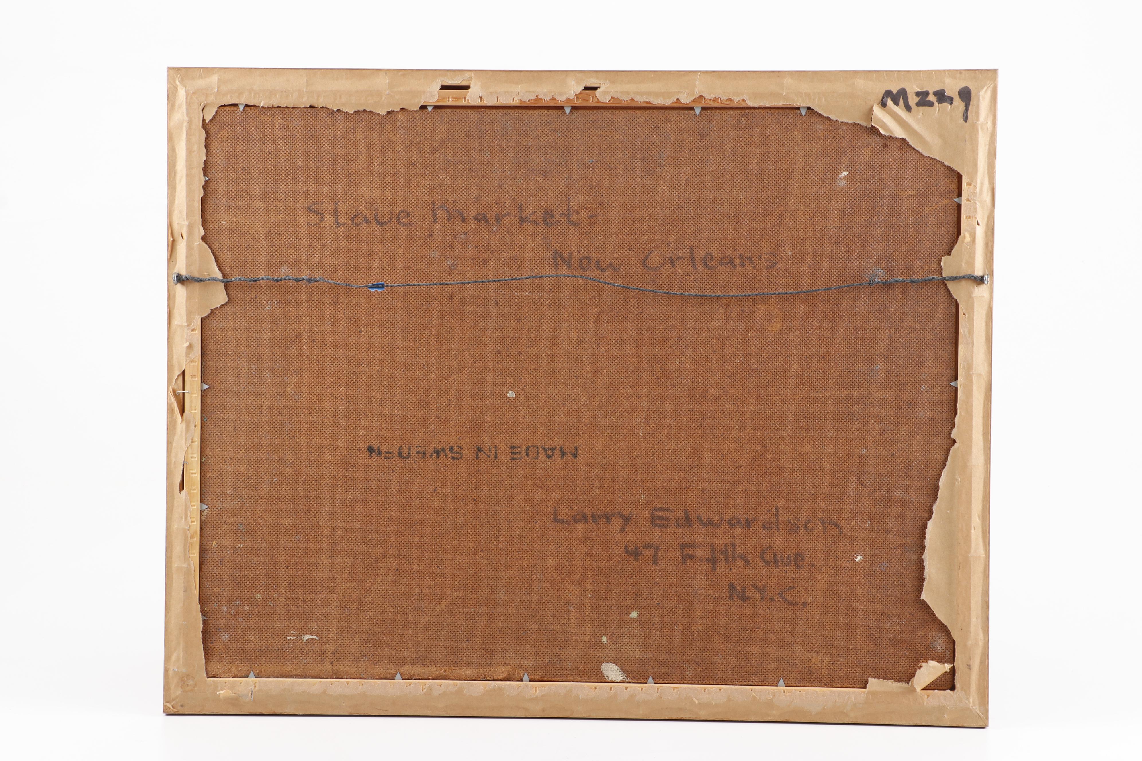 Larry Edwardson Oil Painting "Slave Market, New Orleans"