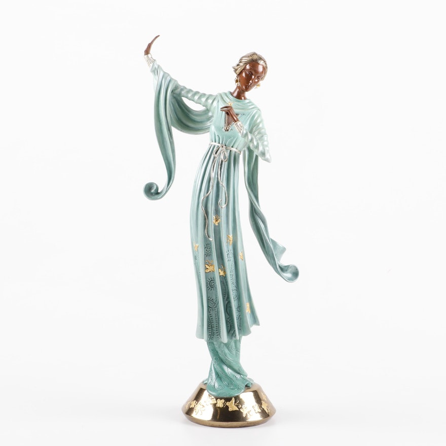 Erté Patinated Bronze Sculpture "Joie de Vivre"