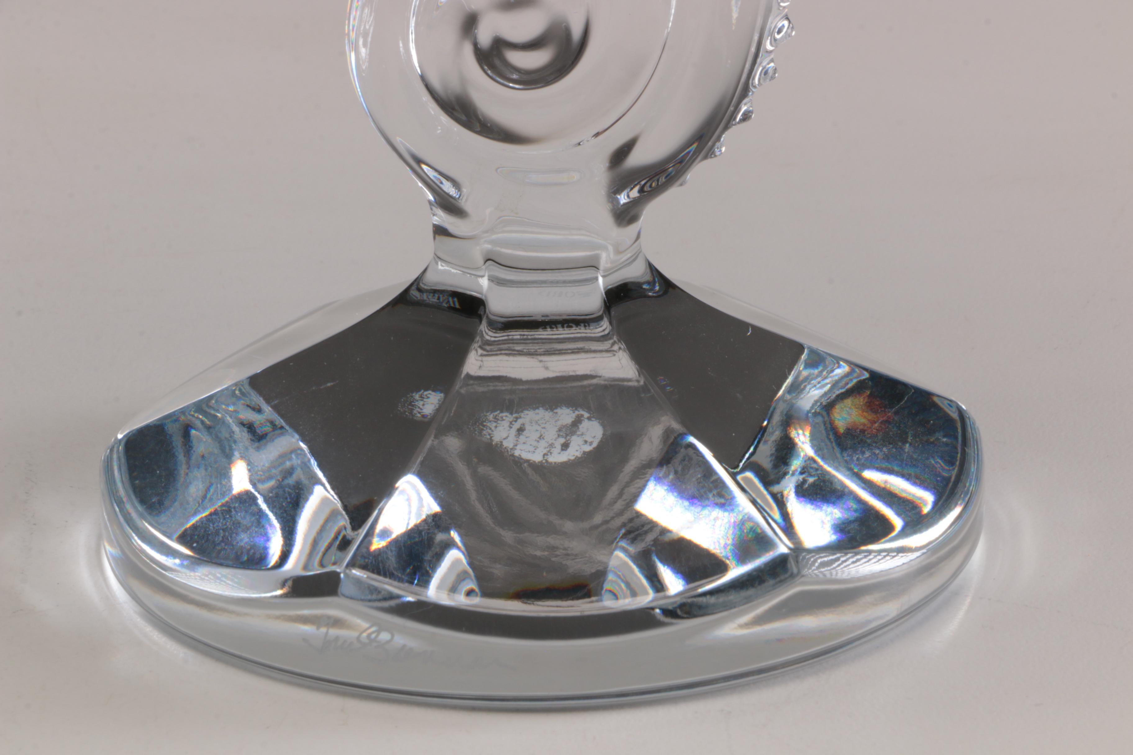 Waterford Crystal "Seahorse" Centerpiece Compote and Candlesticks