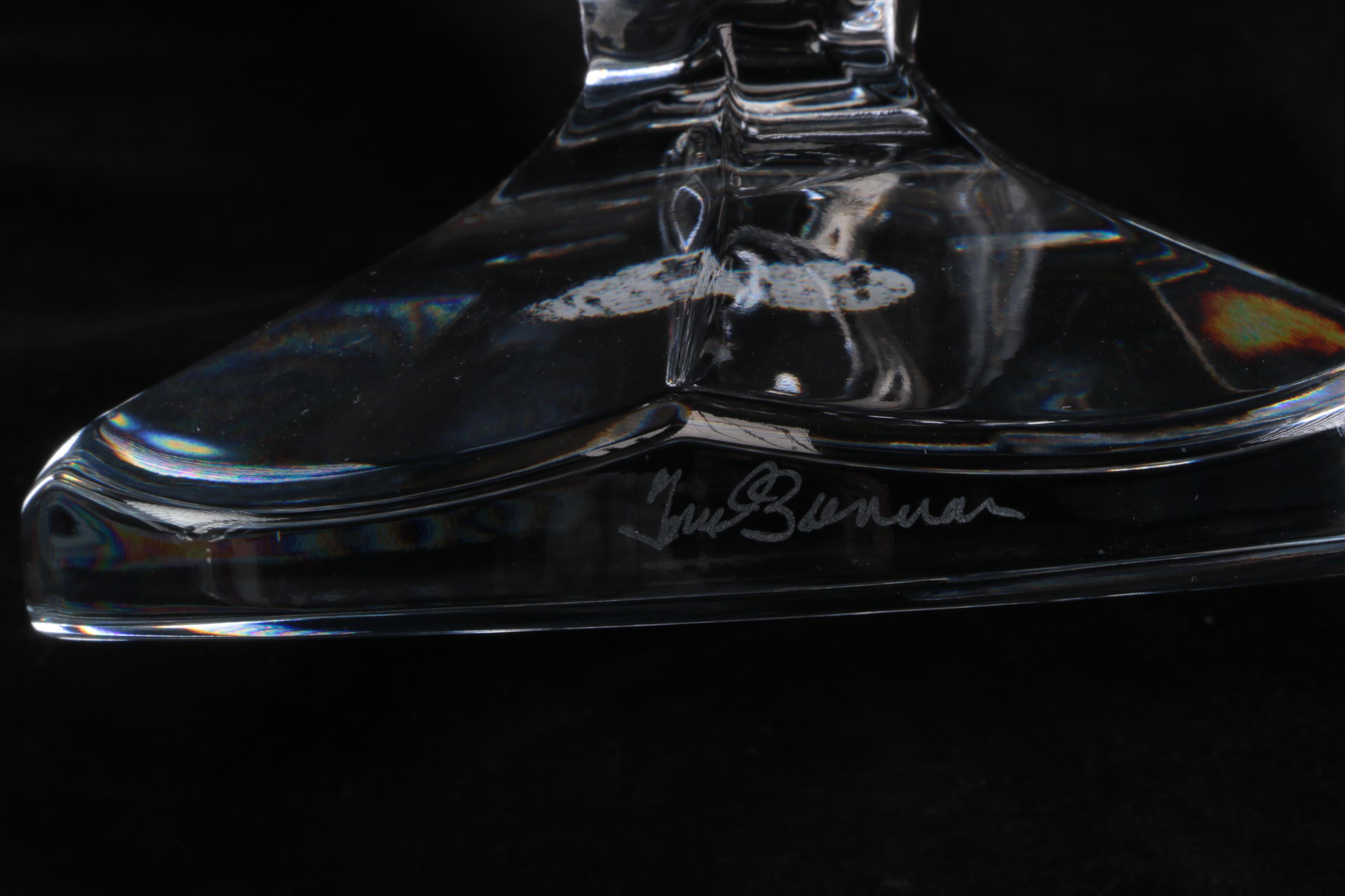 Waterford Crystal "Seahorse" Centerpiece Compote and Candlesticks