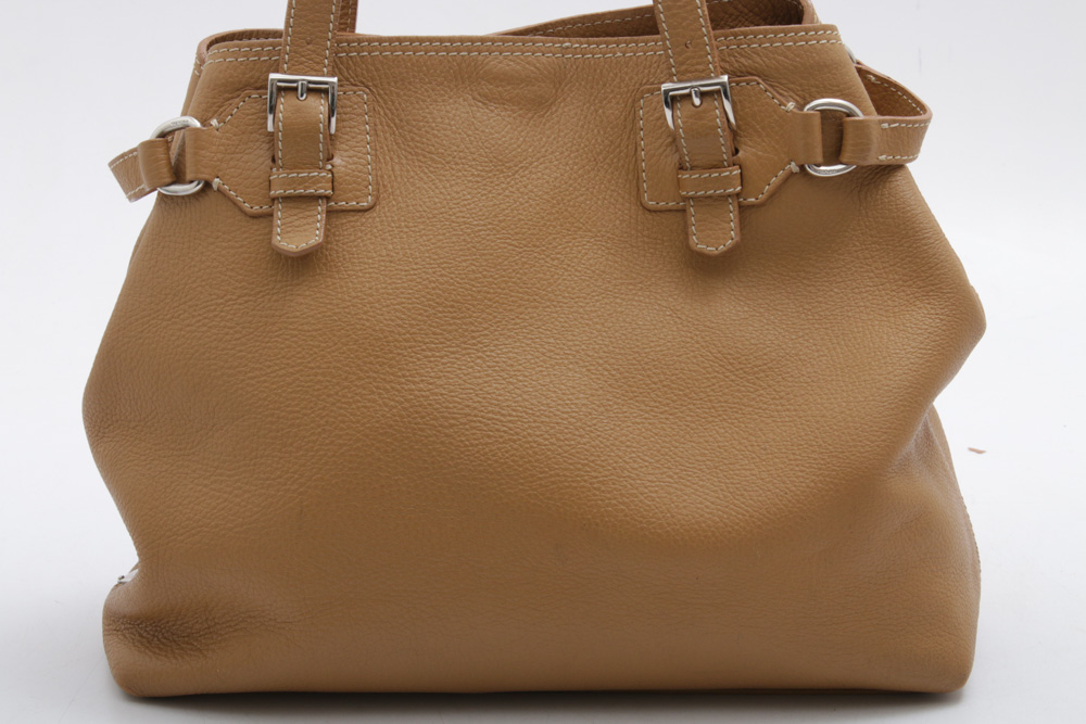 Prada Vitello Daino Pebbled Leather Top Handle Shoulder Bag