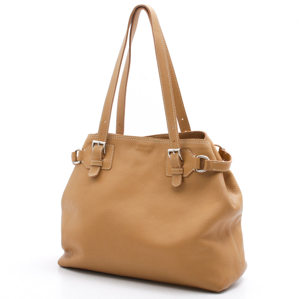 Prada Vitello Daino Pebbled Leather Top Handle Shoulder Bag