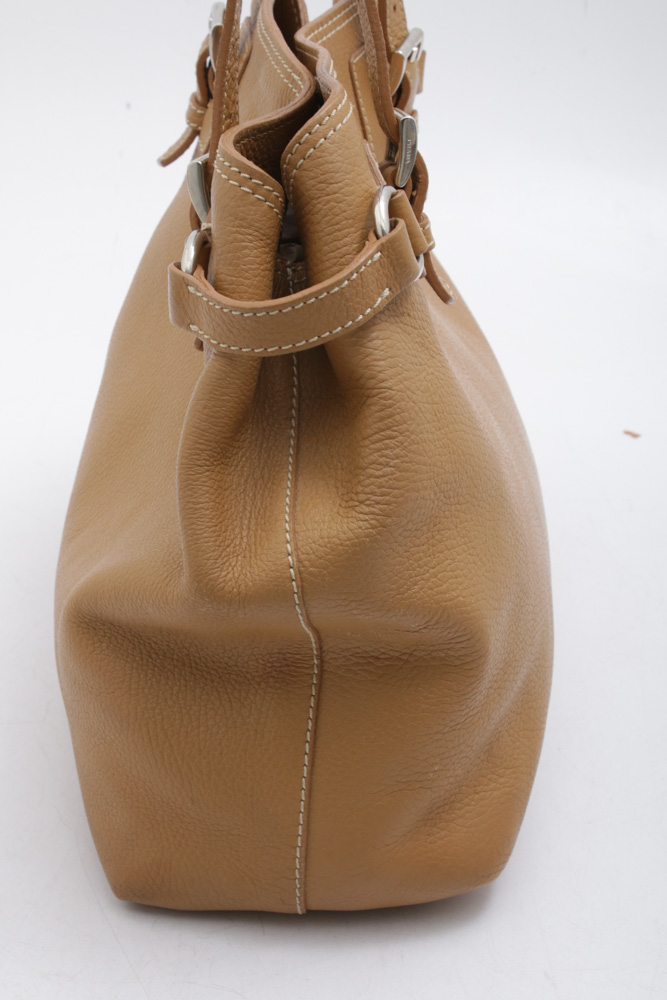 Prada Vitello Daino Pebbled Leather Top Handle Shoulder Bag