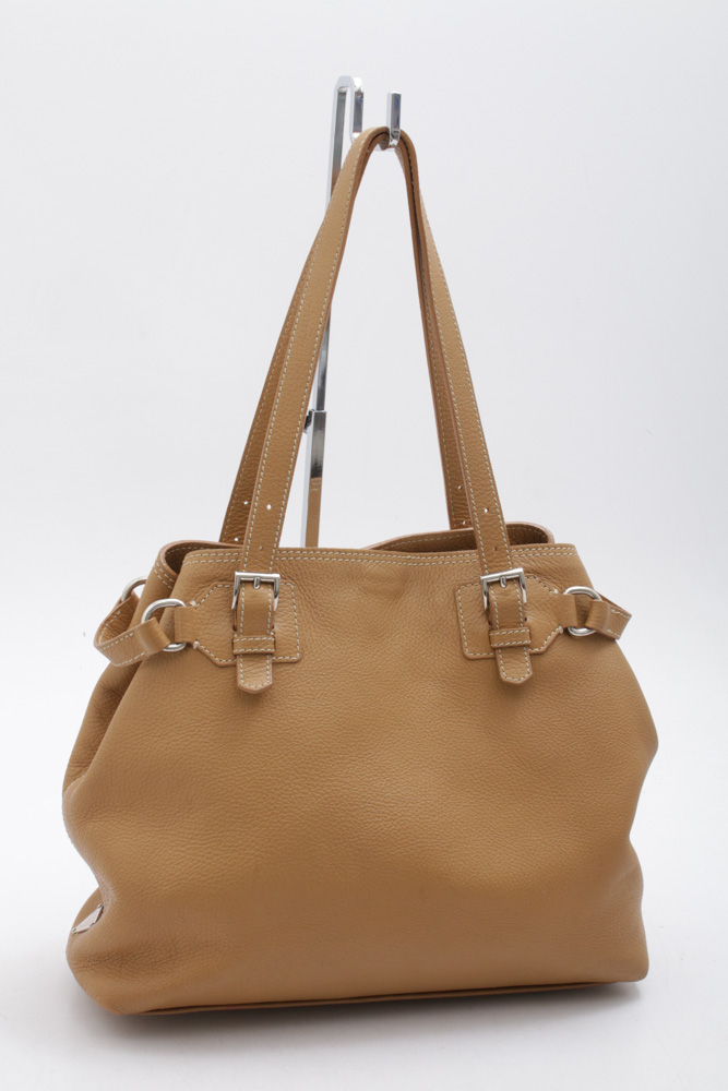 Prada Vitello Daino Pebbled Leather Top Handle Shoulder Bag