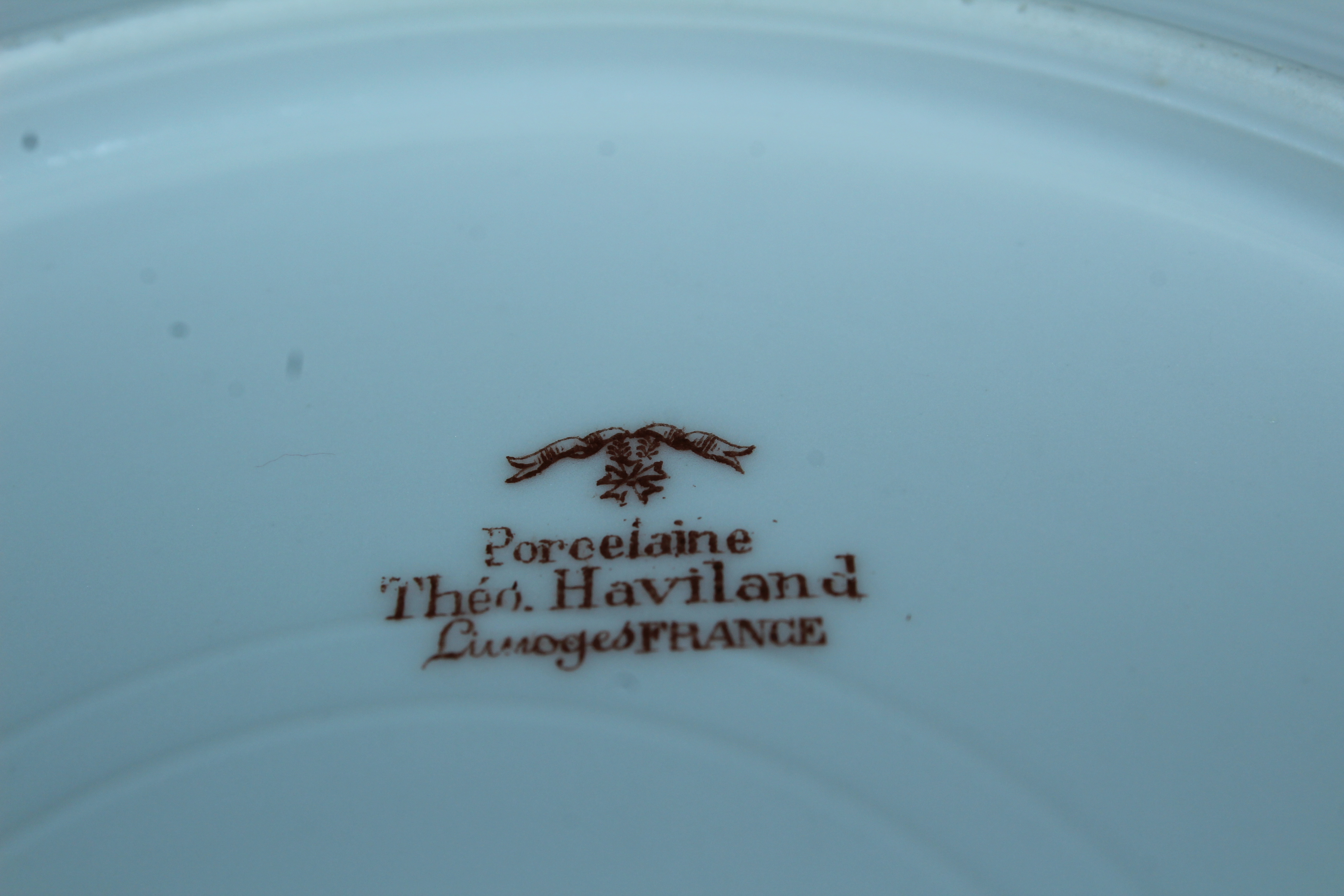 Limoges France Porcelain Plates, Platter, and Demitasse, Antique