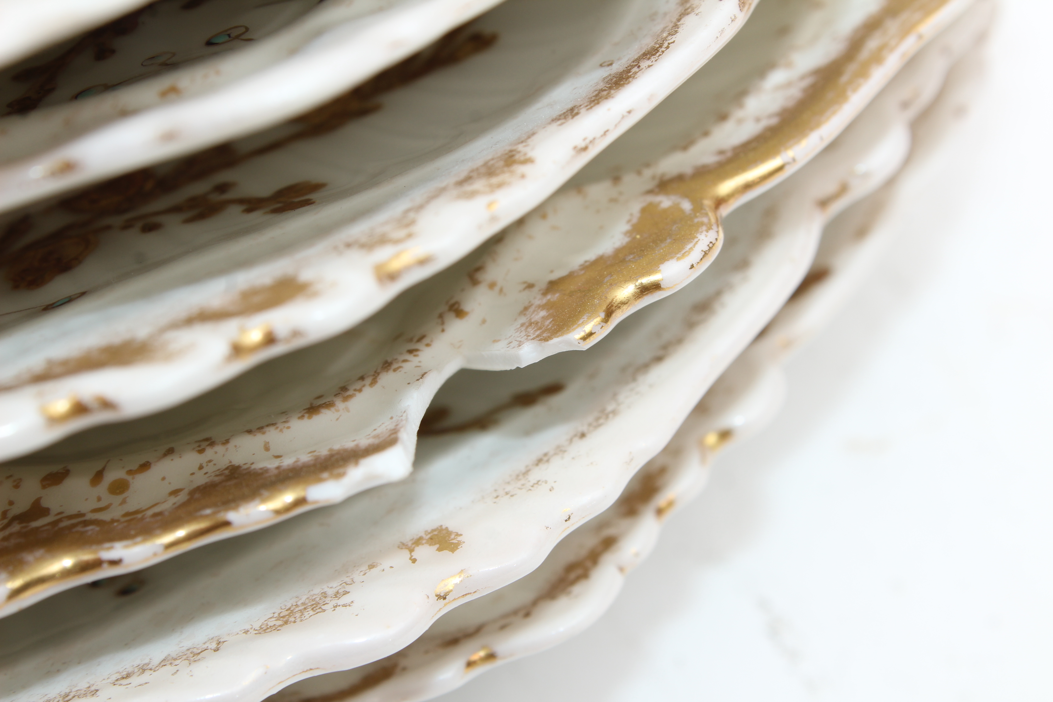 Limoges France Porcelain Plates, Platter, and Demitasse, Antique