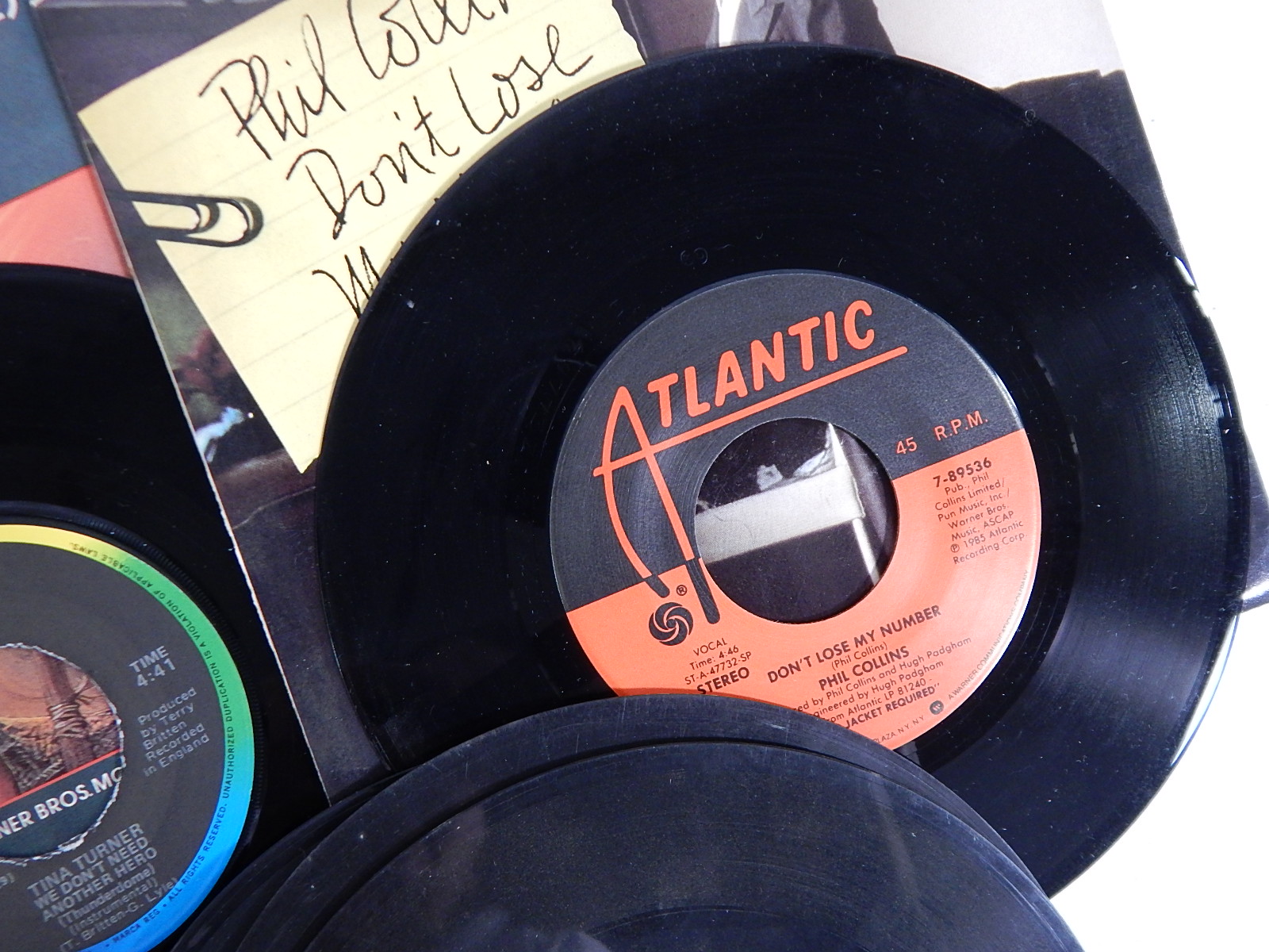 1960s/1970s 45 RPM Record Albums with Tina Turner, Phil Collins, Everly Brothers