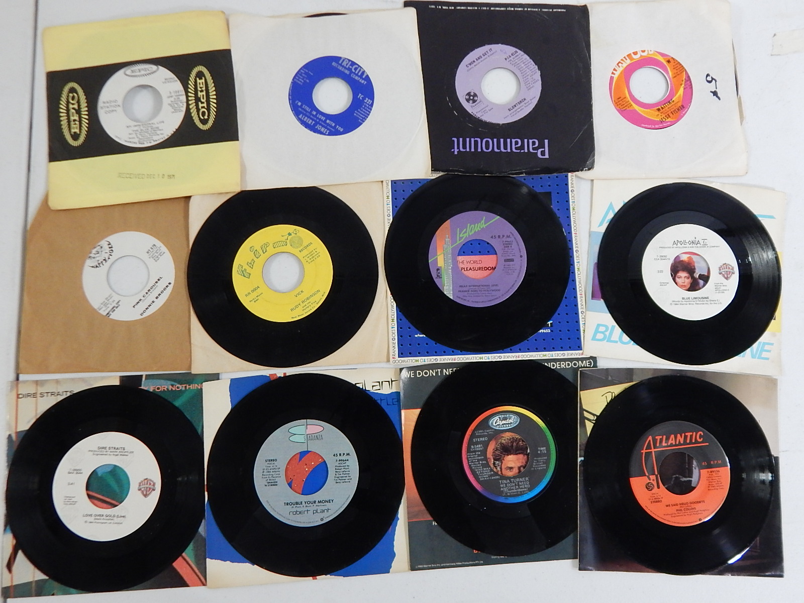 1960s/1970s 45 RPM Record Albums with Tina Turner, Phil Collins, Everly Brothers