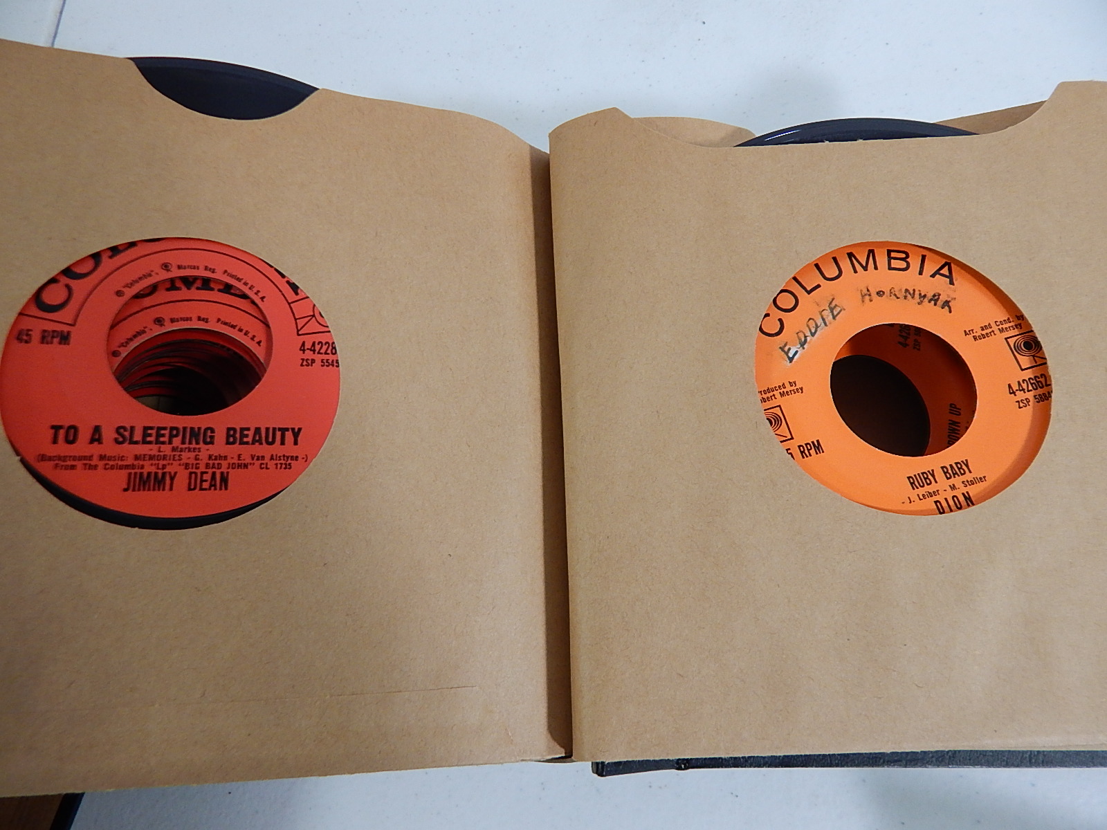 1950s/60s Rock, R&B, Pop 45 RPM Record Albums with Otis Redding, Johnny Cash