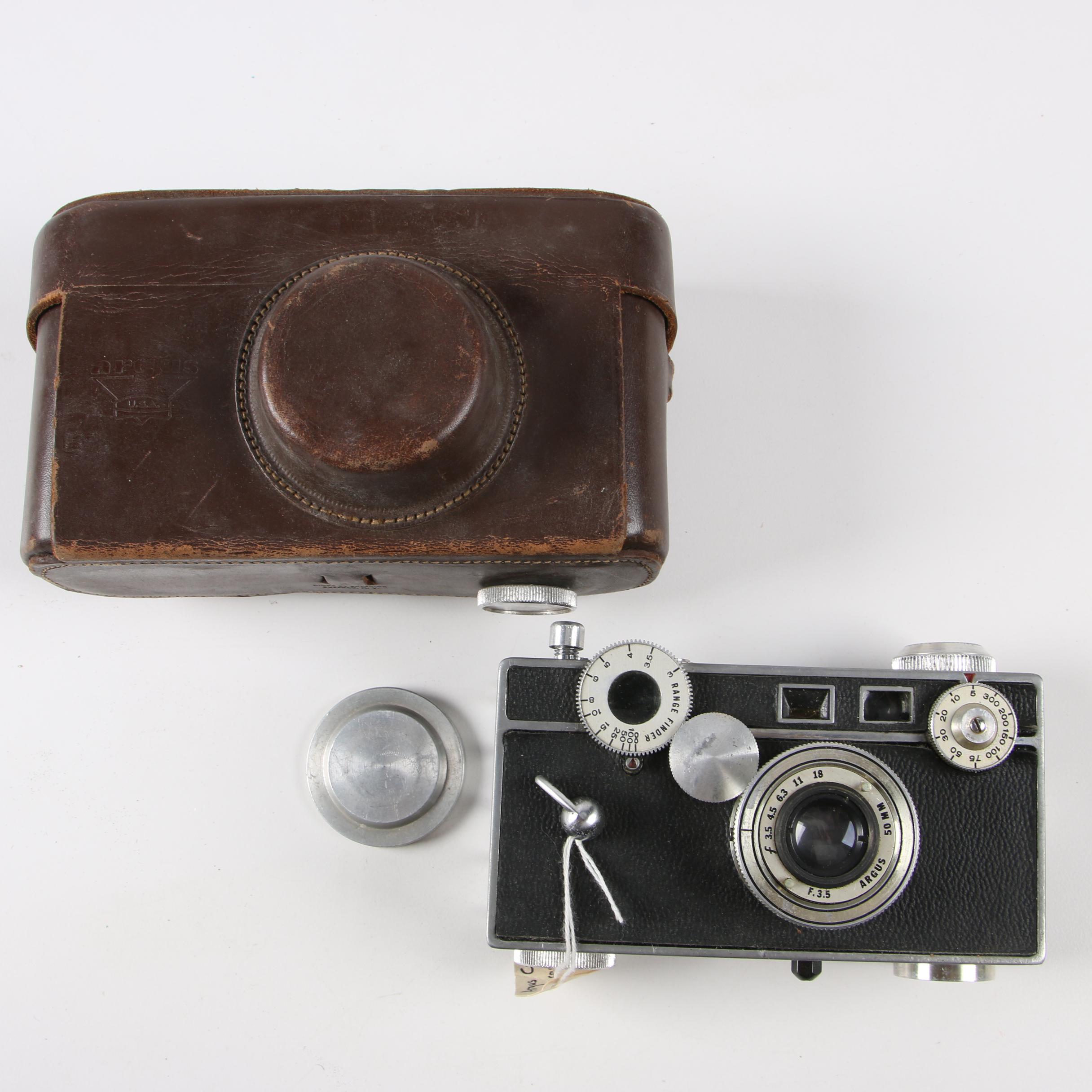 Argus C3 and Autronic 35 35mm Rangefinder Cameras, Mid-Century