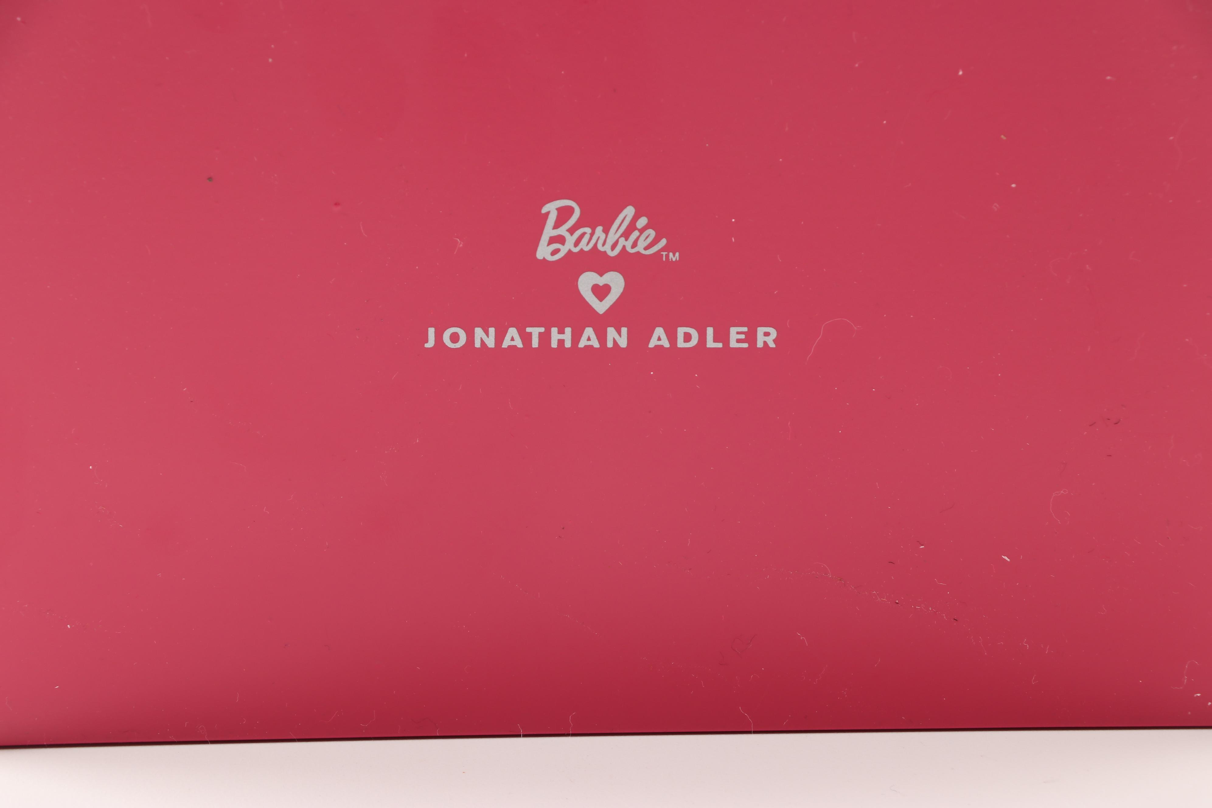 Barbie Roses Tapestry Throw and Jonathan Adler Barbie Trashcan