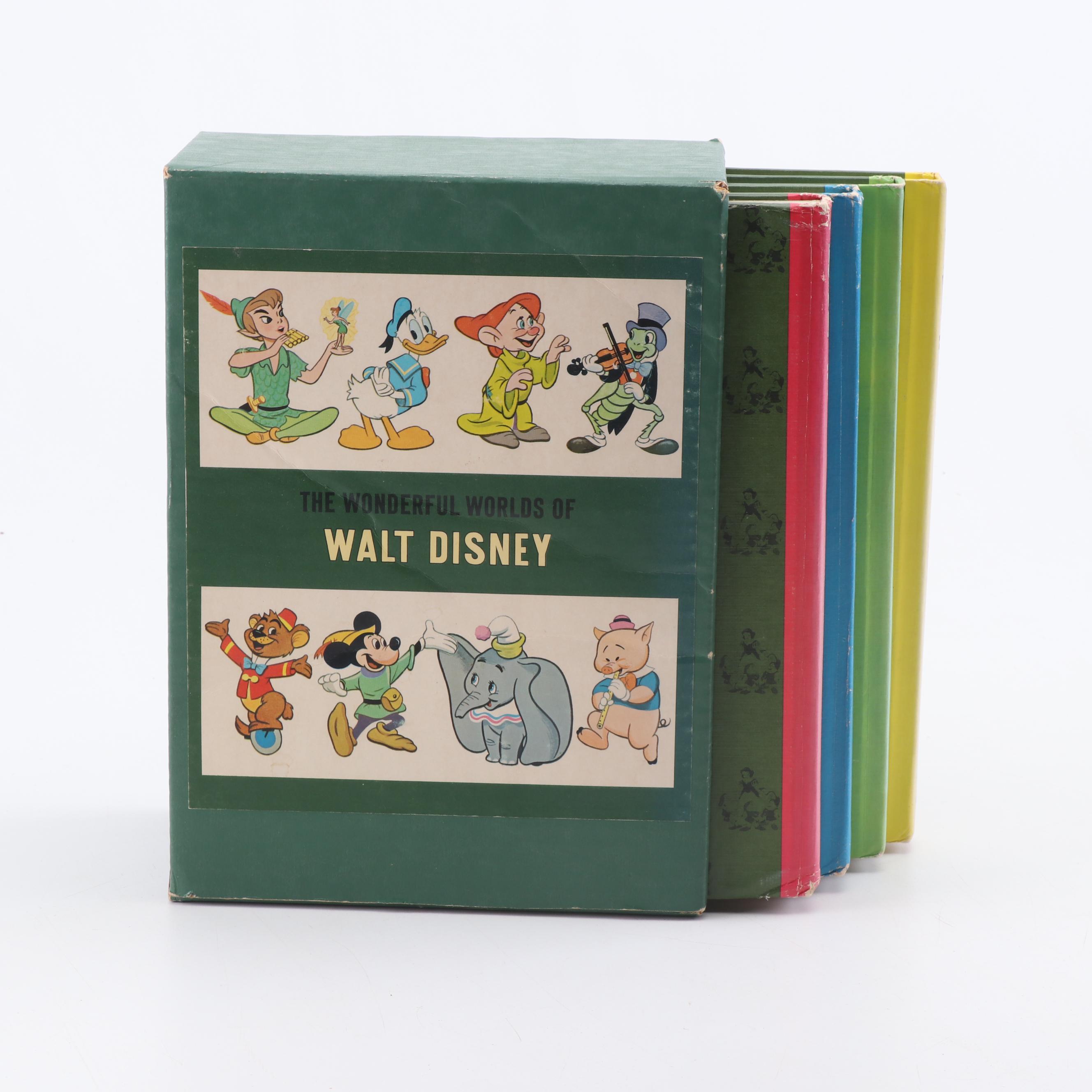 1963 "Wonderful Worlds of Walt Disney" Golden Press Book Set
