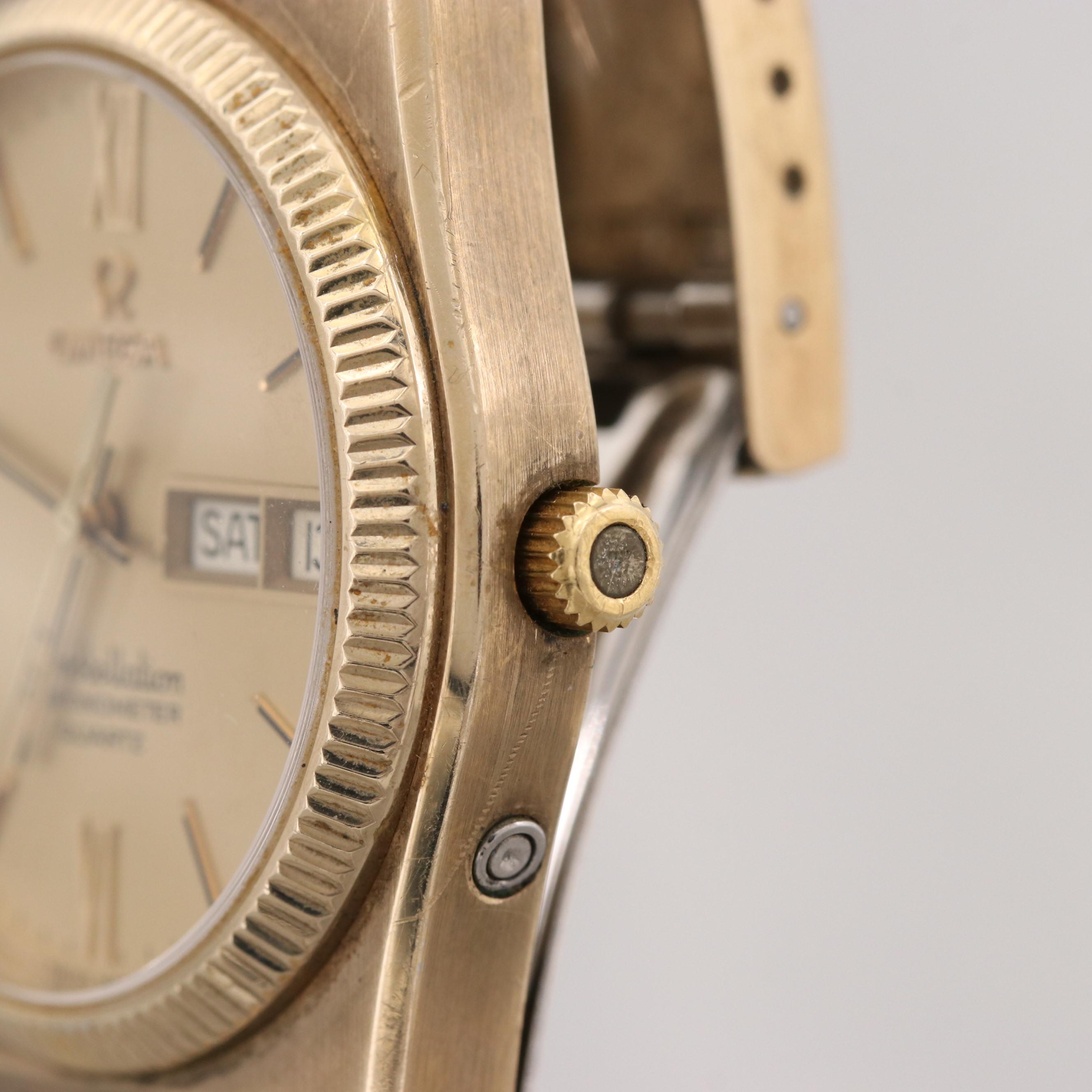 Vintage Omega Constellation 10K Gold Filled Quartz Watch With Day and Date