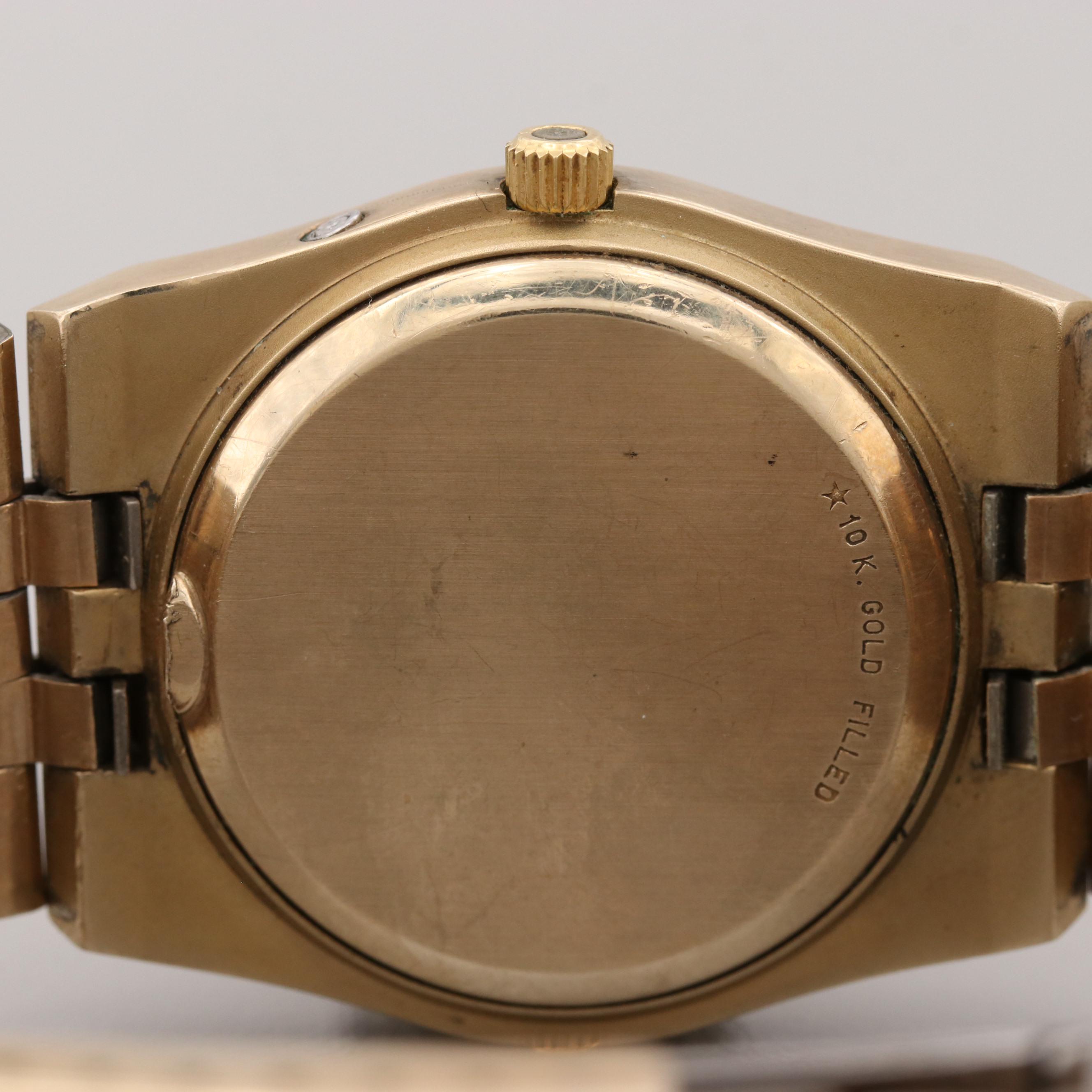 Vintage Omega Constellation 10K Gold Filled Quartz Watch With Day and Date