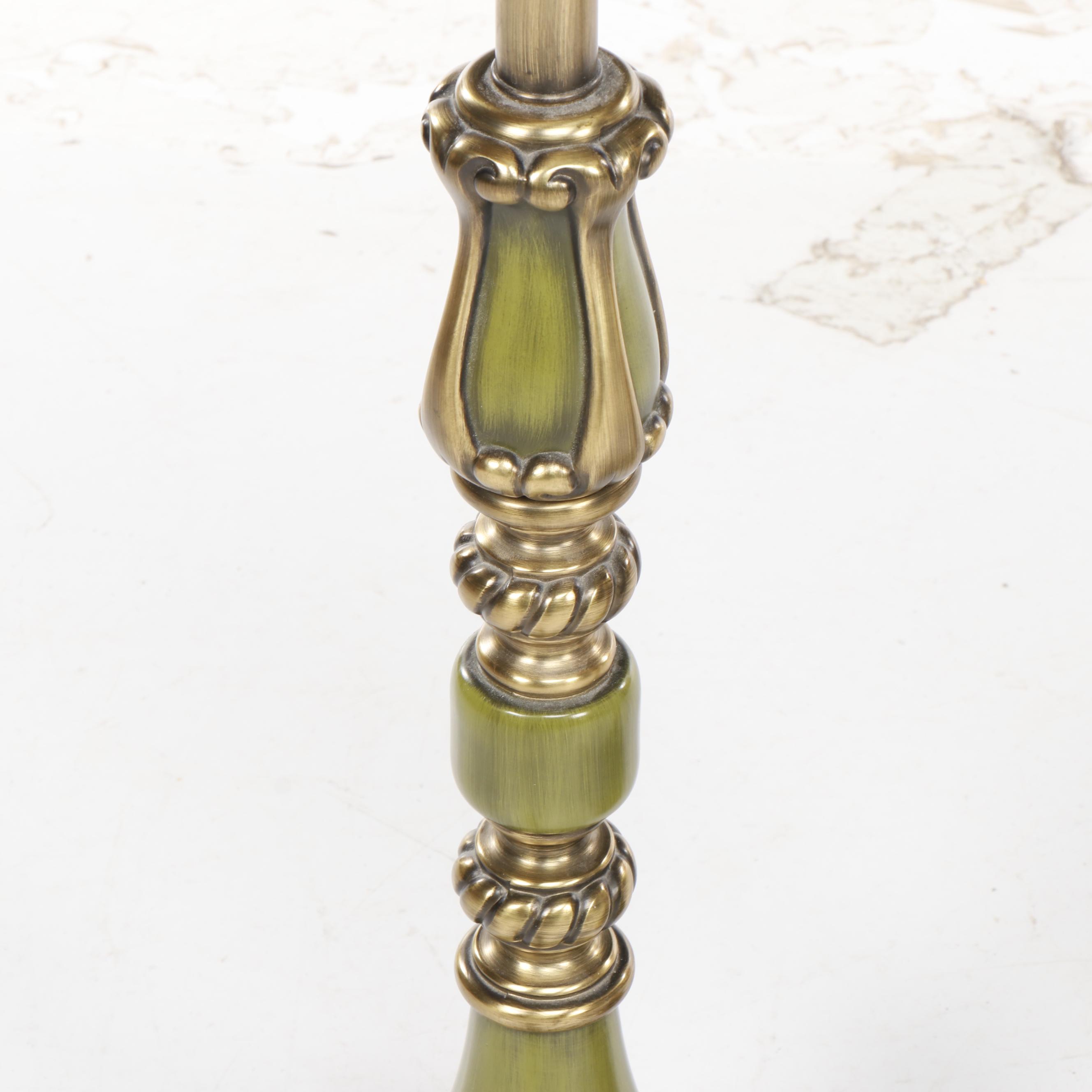 Pair of Mid Century Green Green Table Lamps