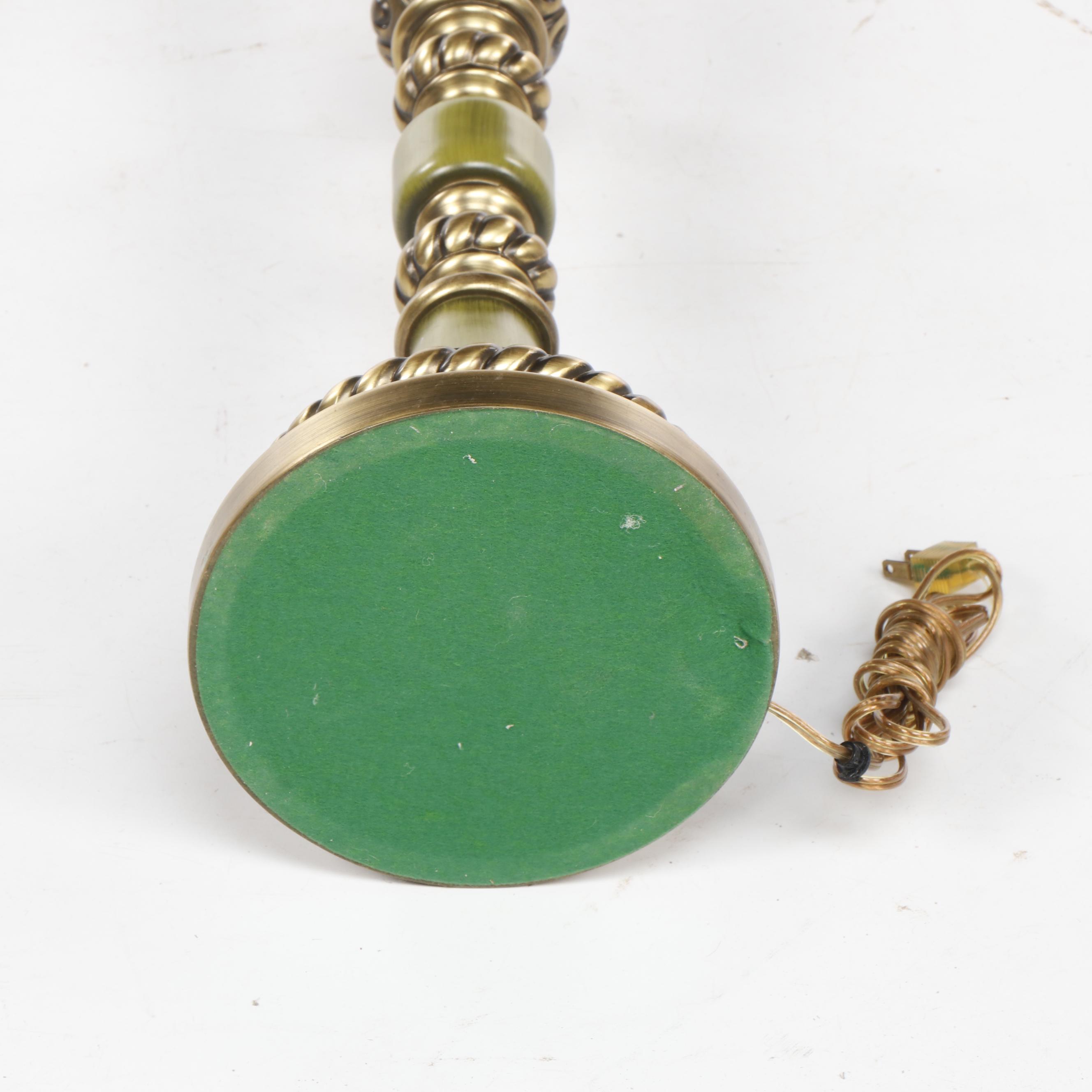 Pair of Mid Century Green Green Table Lamps