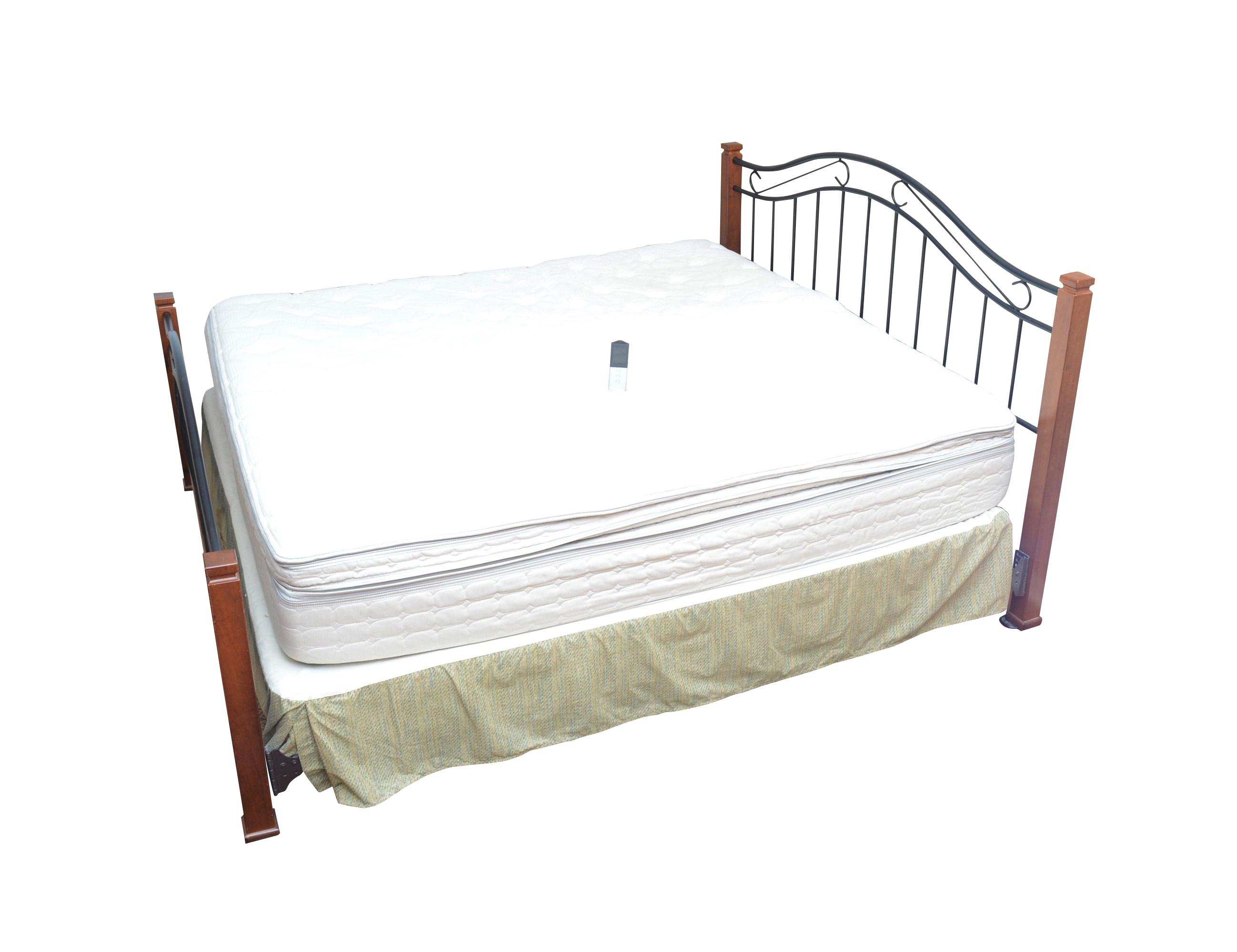 King Size Bed Frame with Sleep Number Mattress and Box Spring (Size King)