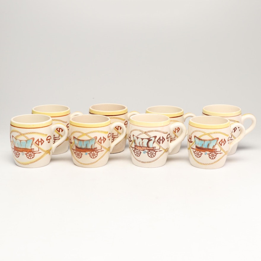 "Chuck Wagon and Spurs" Mugs Designed by Fred Roberts, Mid-Century