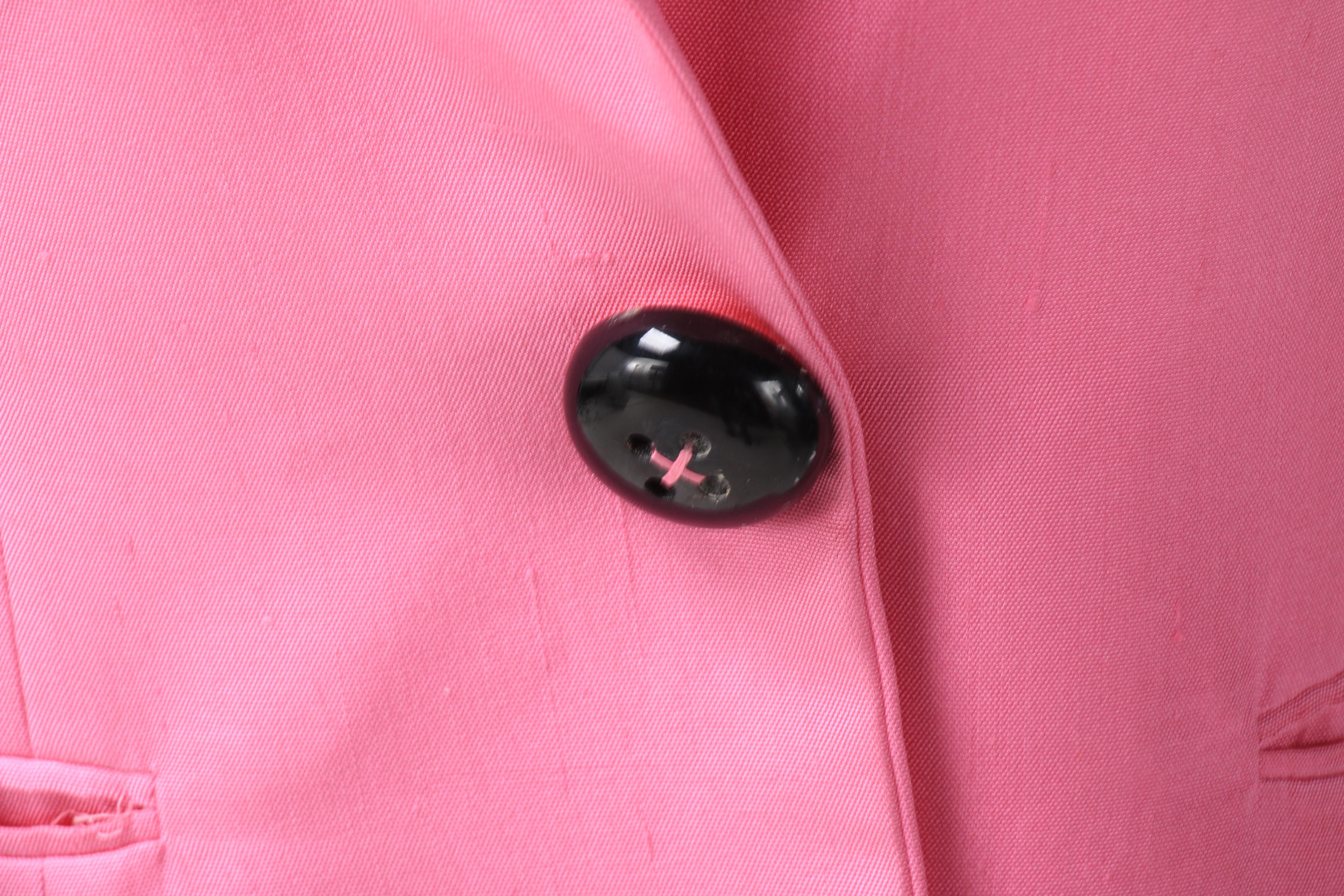 Christian Dior Boutique Paris Pink Silk Skirt Suit