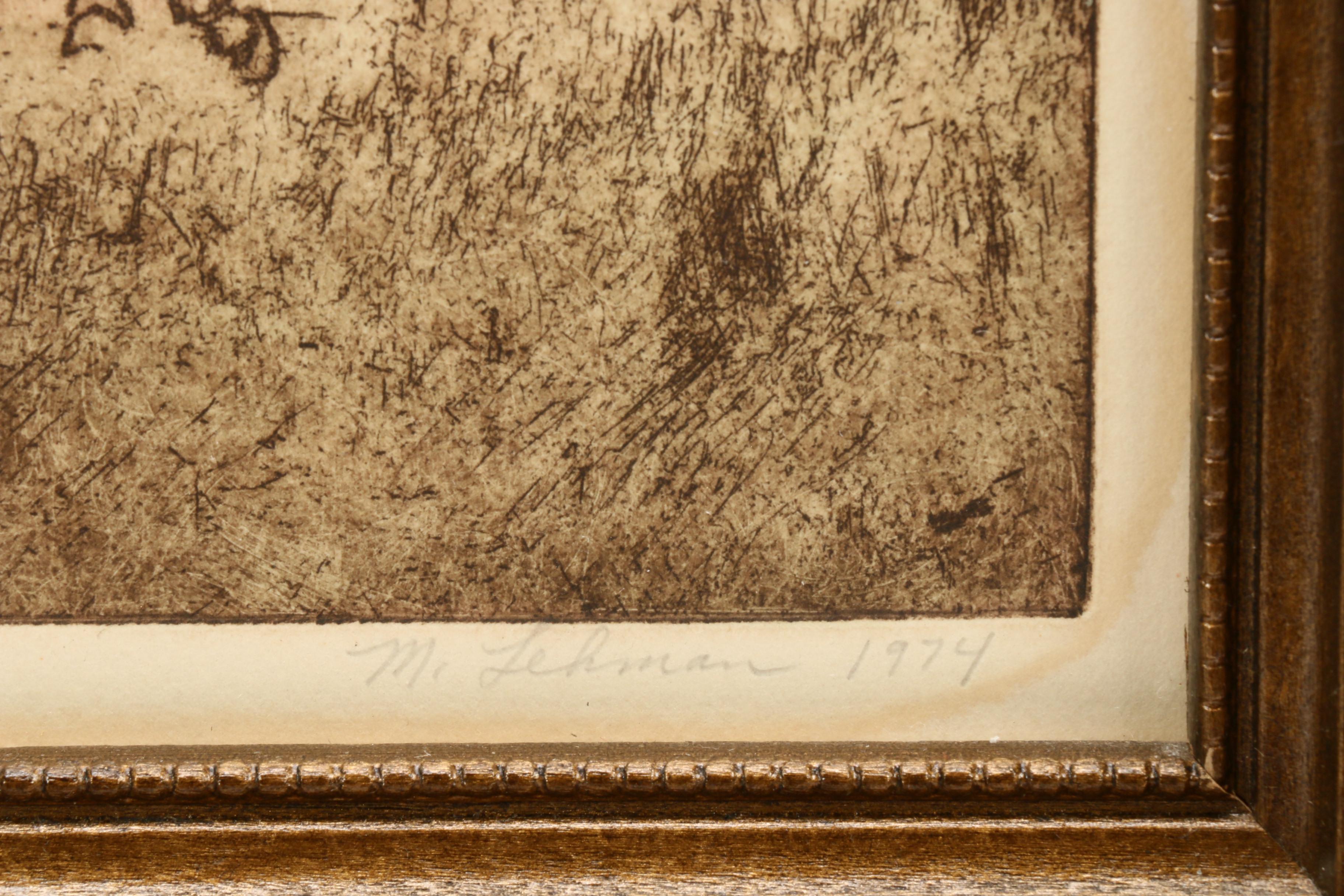 Mary Lehman Hand-Colored Etching "Freedom"