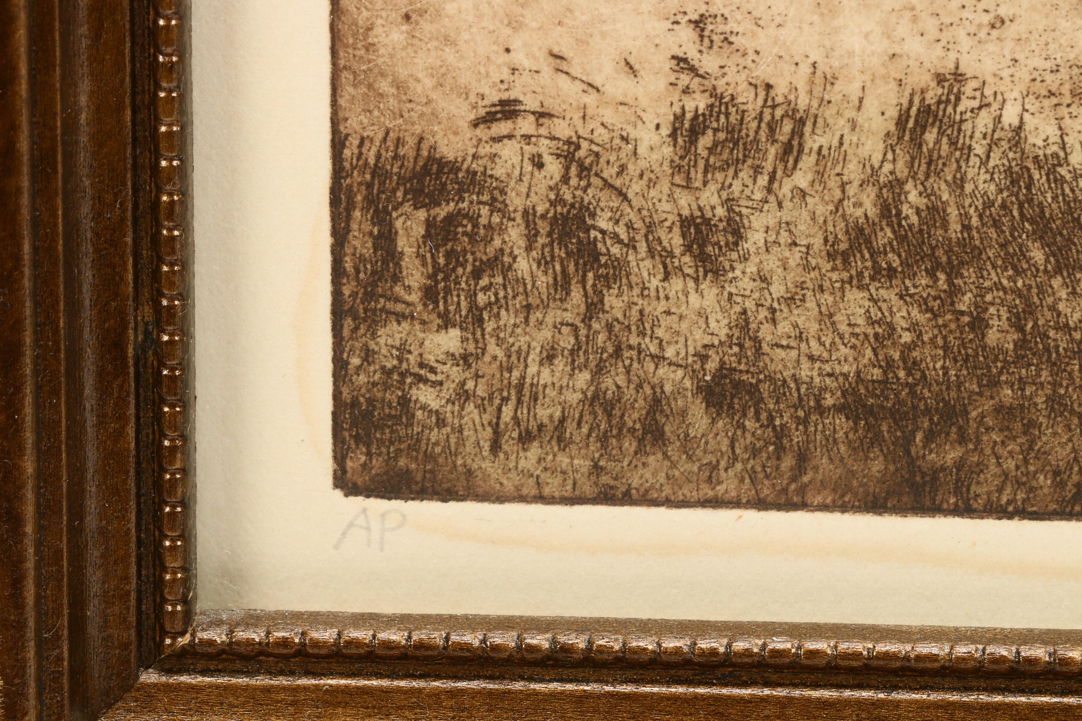 Mary Lehman Hand-Colored Etching "Freedom"