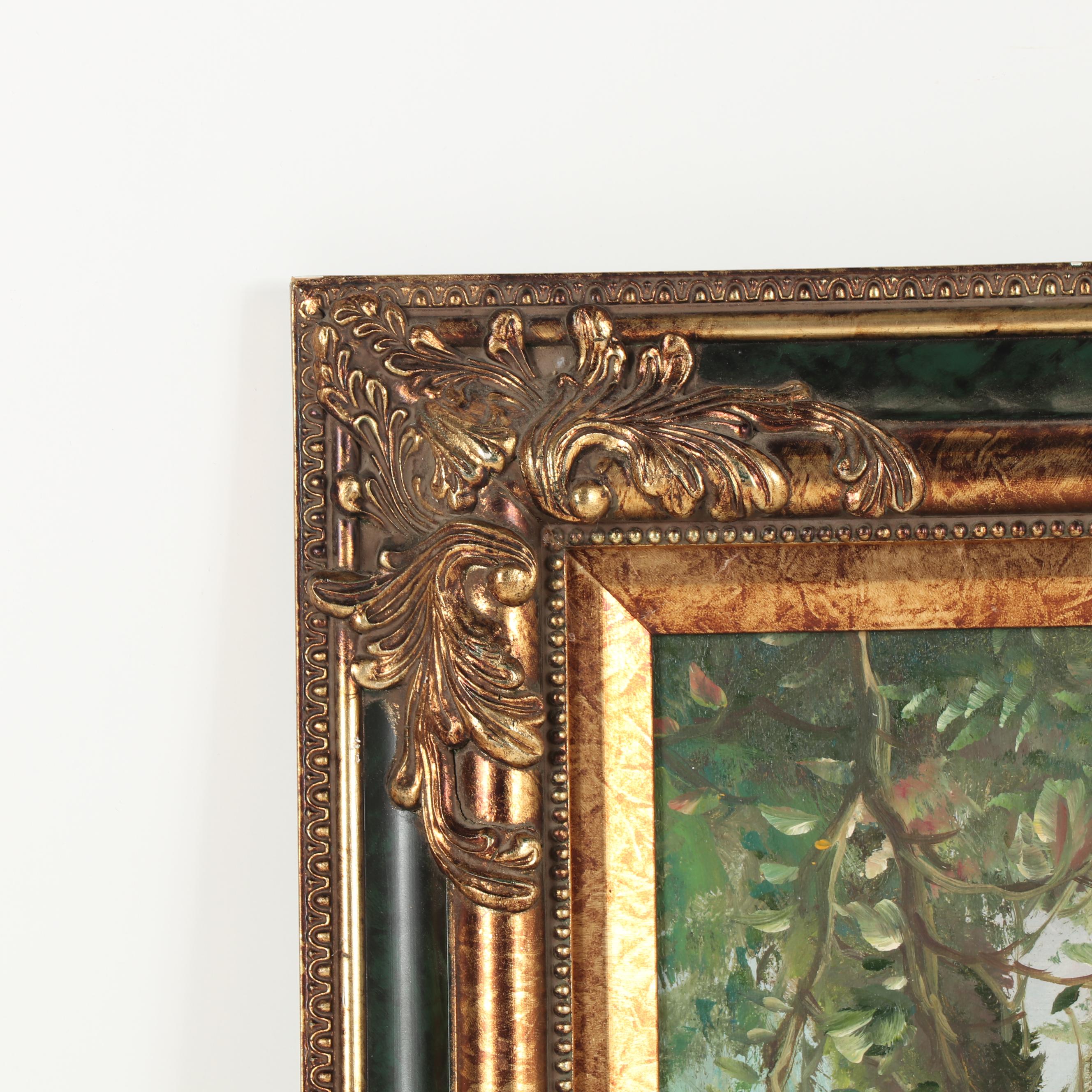 M. Henderson Oil Painting of Scarlet Macaws