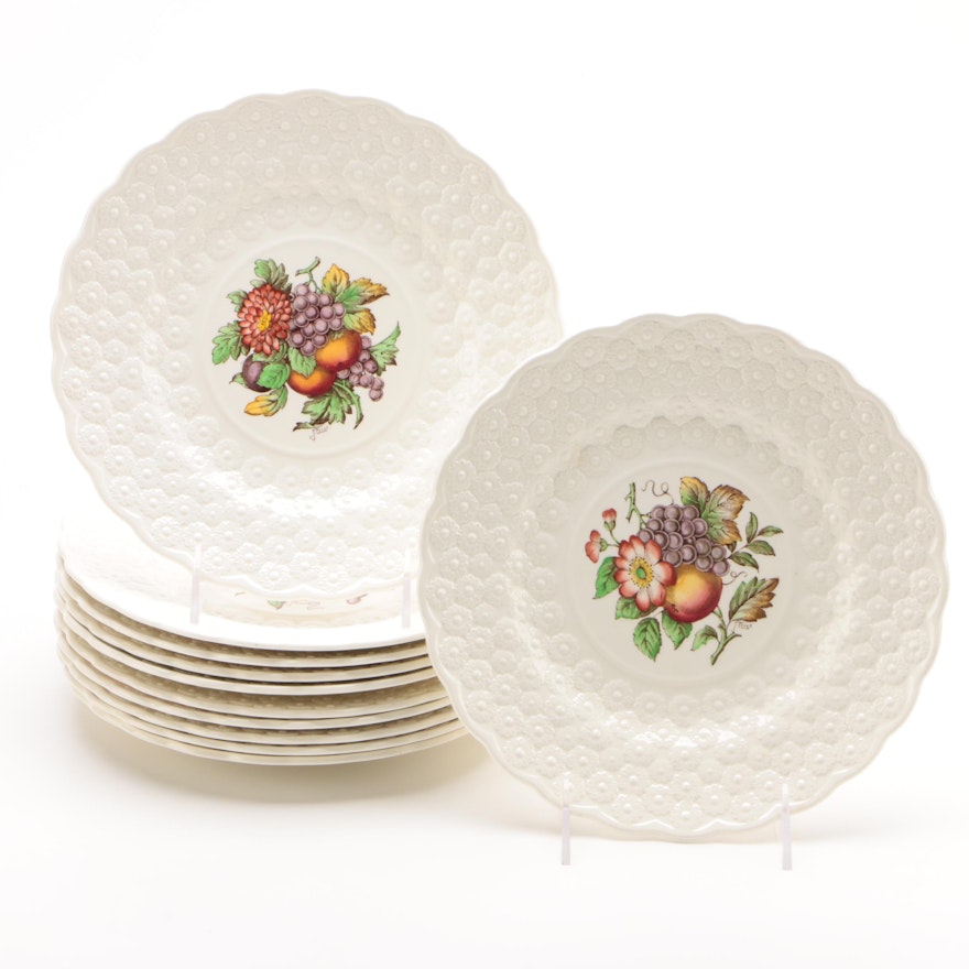 Spode "Alden" Earthenware Luncheon Plates, Circa 1939–1965