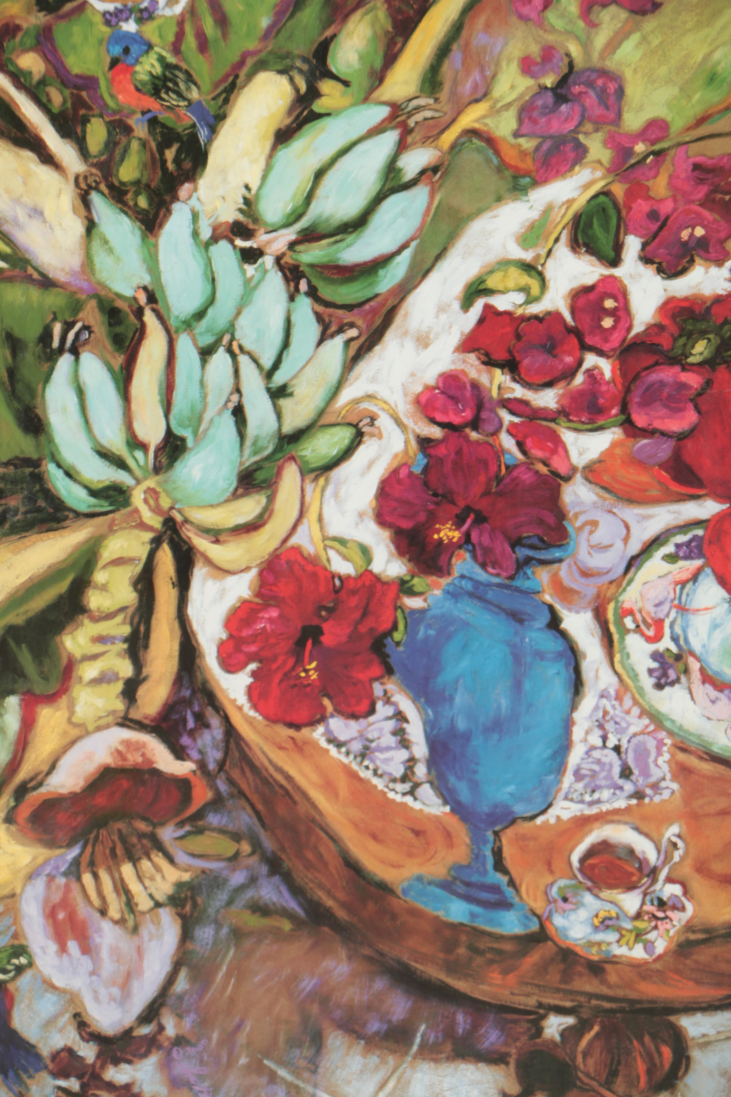 Offset Lithograph after Lynn Hays "Paisley Manana" for Bombay Company