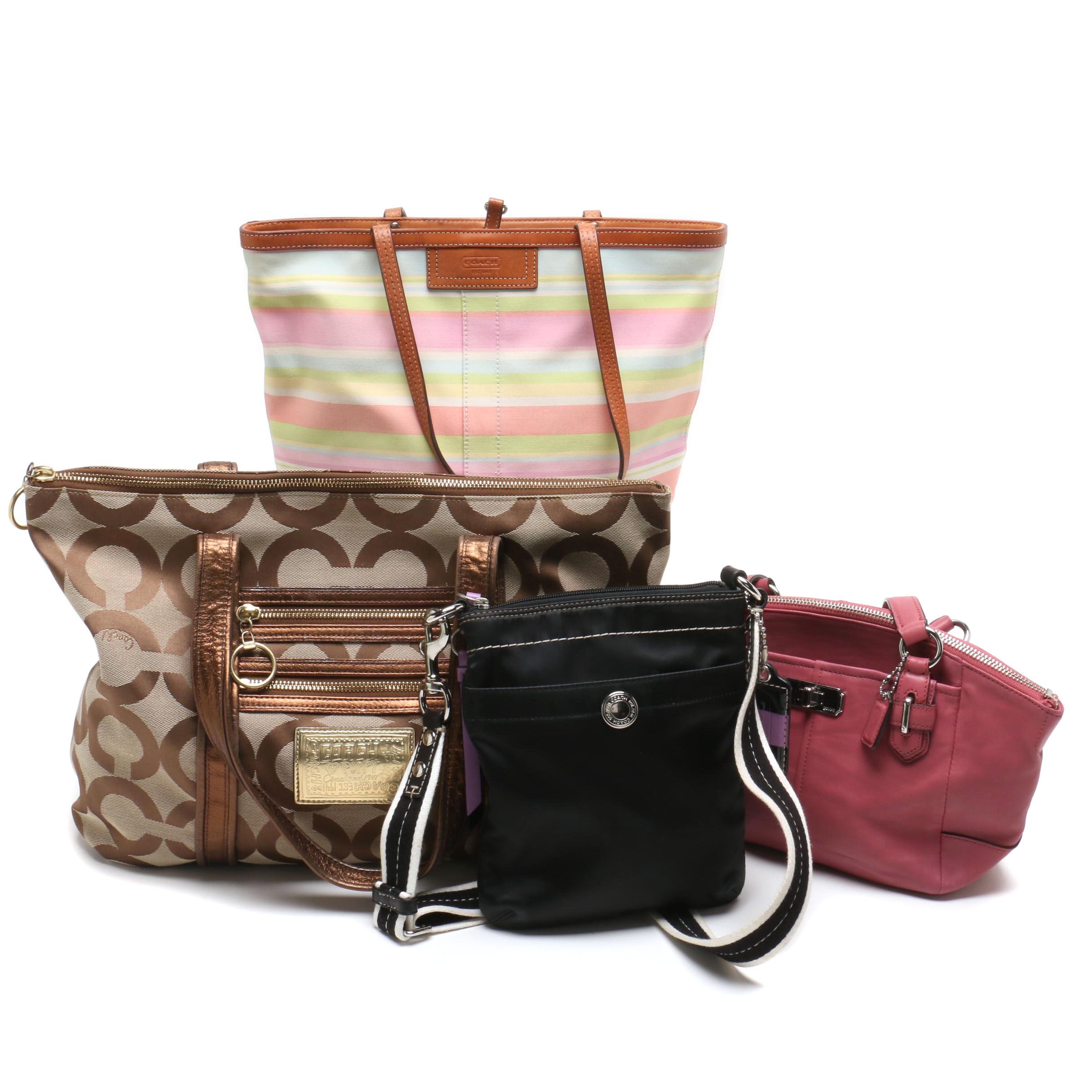 Coach Canvas and Leather Totes and Shoulder Bags