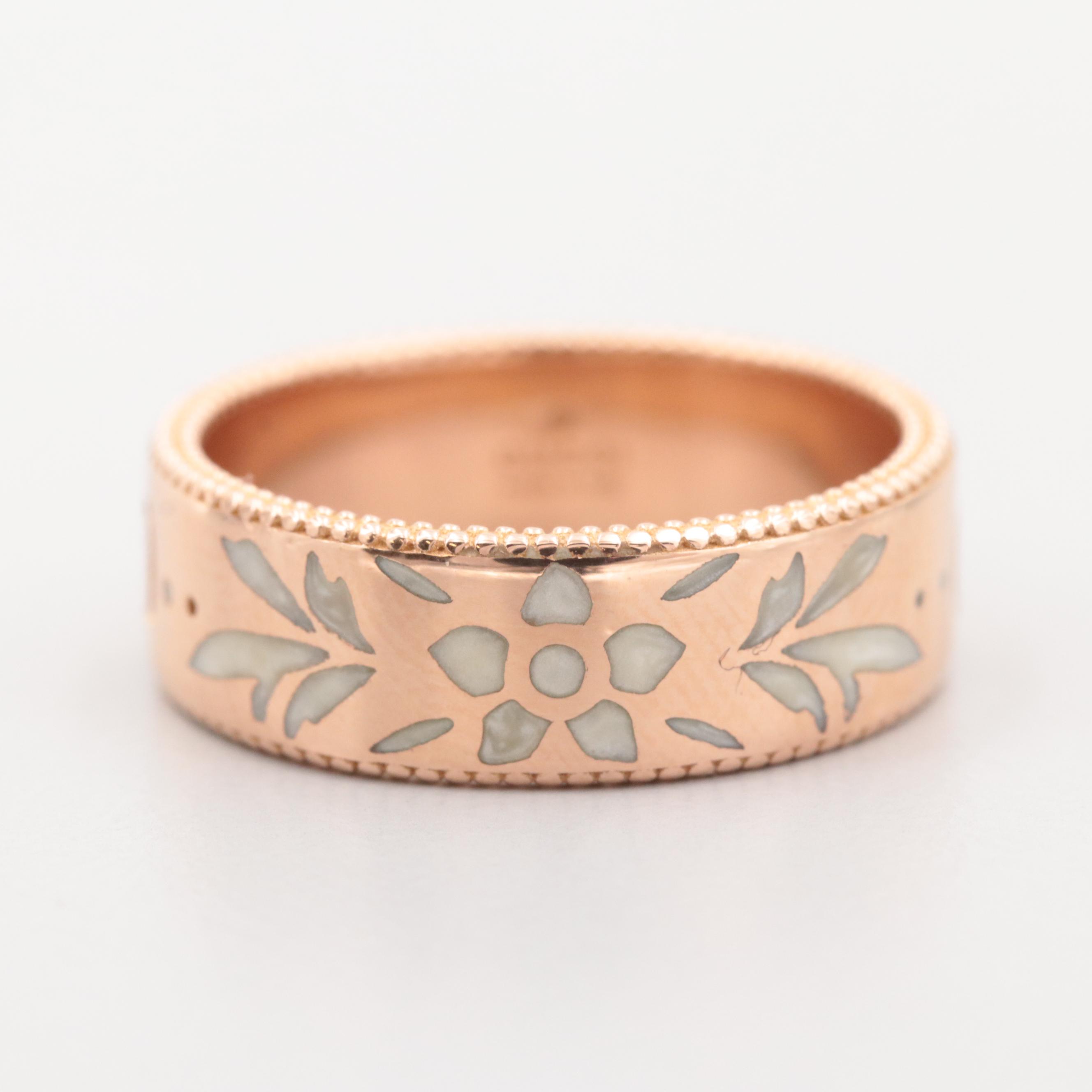 Gucci 18K Rose Gold "Icon" Band Ring