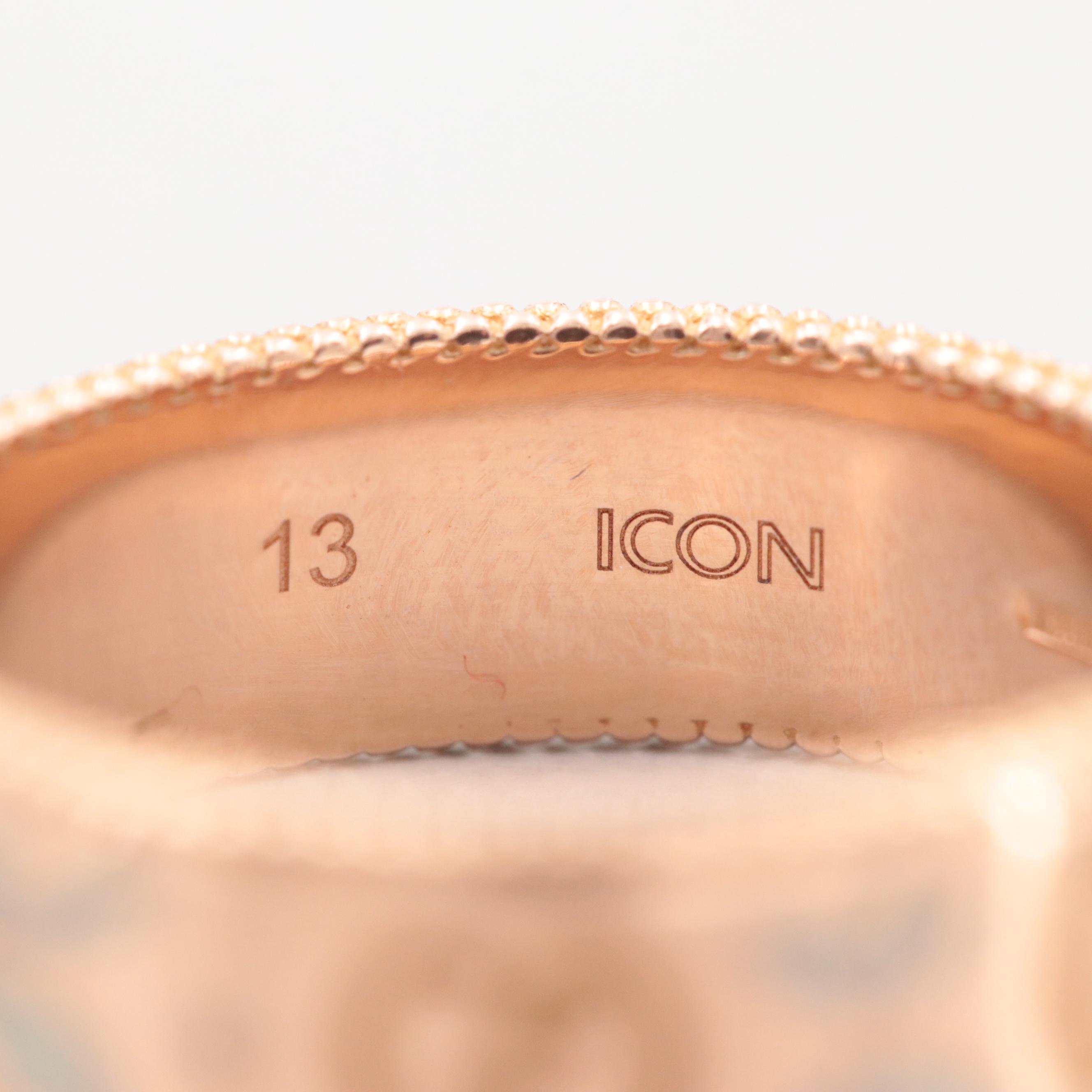 Gucci 18K Rose Gold "Icon" Band Ring